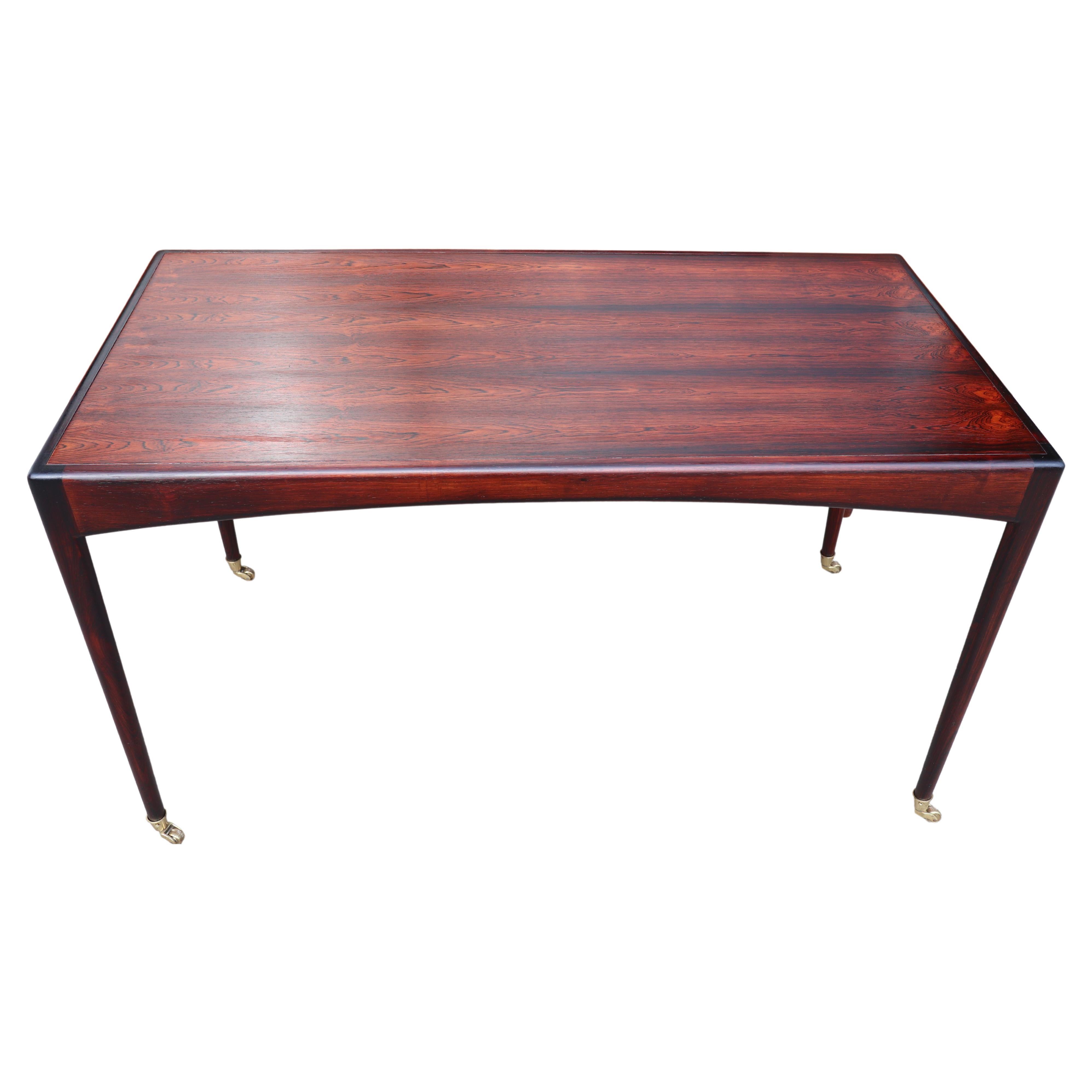 Table de bureau/table console moderne des années 1960 en bois de rose Rio, Kristian Vedel en vente