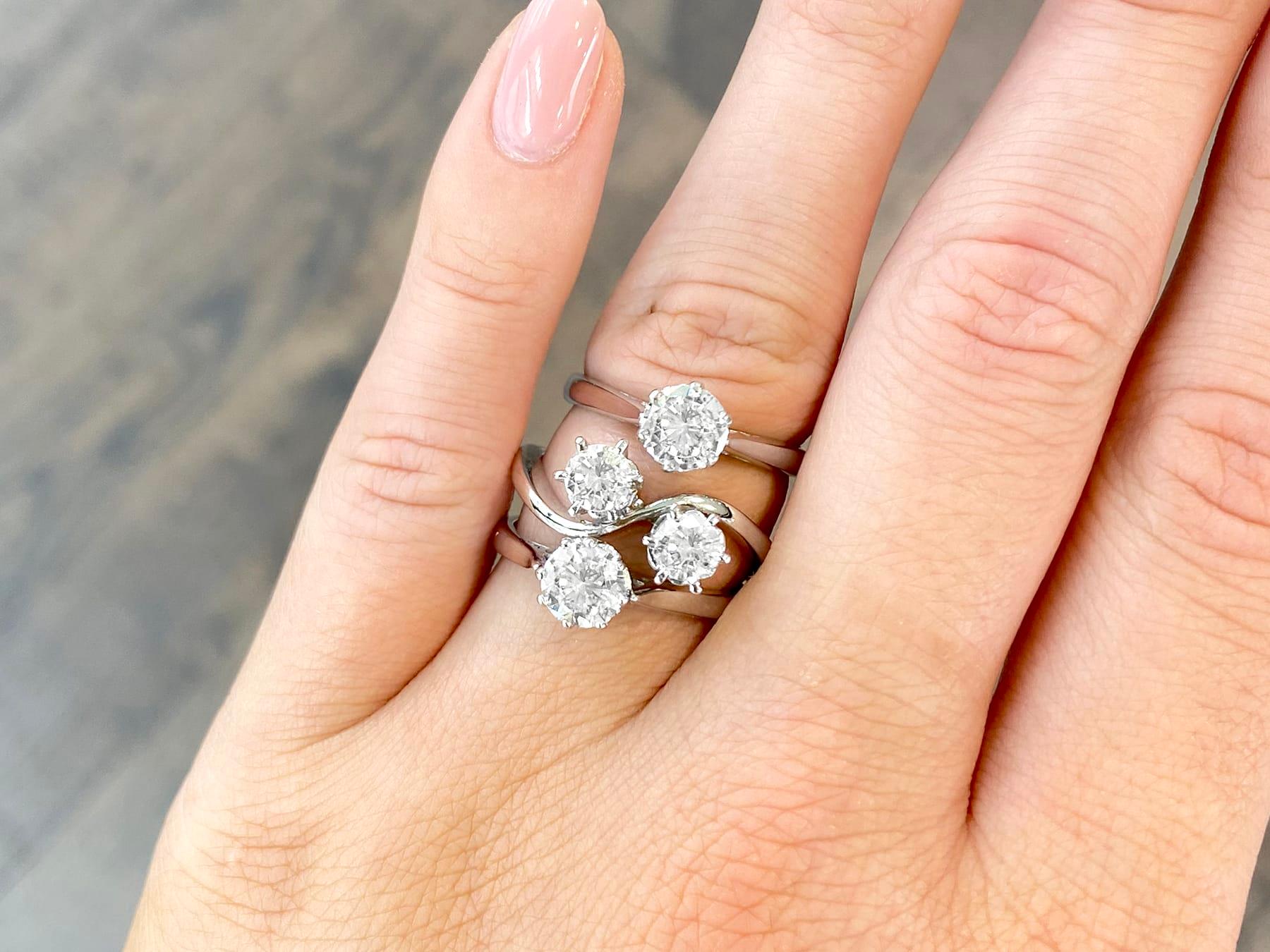 Verlobungsring aus Diamant und Weißgold mit Solitär aus den 1960er Jahren im Zustand „Hervorragend“ im Angebot in Jesmond, Newcastle Upon Tyne