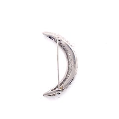 Vintage 1960’s Diamond Crescent Moon Pin