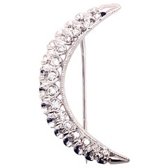 Vintage 1960's Diamant Mondsichel Pin