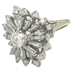 Vintage 1960s Diamond Starburst Cocktail Ring