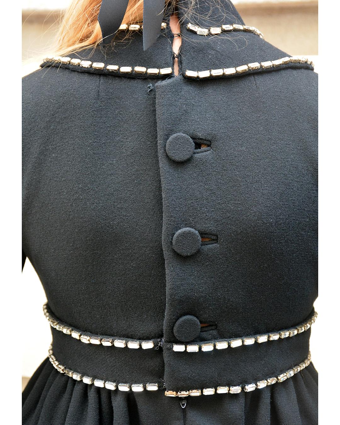 Vintage 1960s Donald Brooks Embellished Mod Cocktail Dress For Sale 5