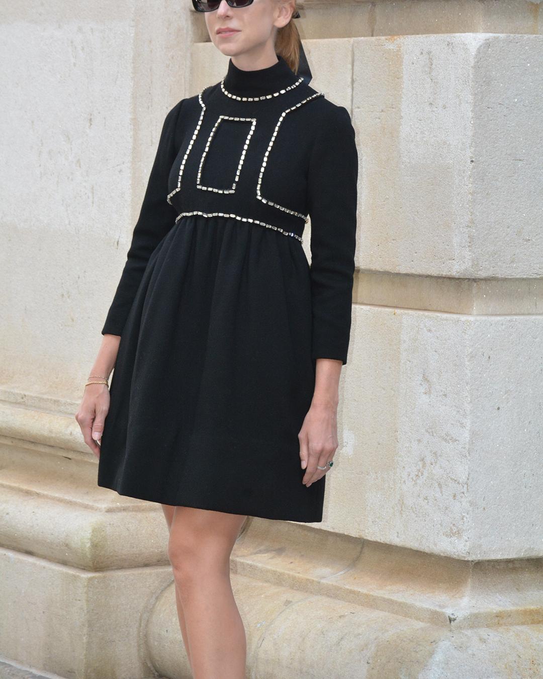 Women's Vintage 1960s Donald Brooks Embellished Mod Cocktail Dress For Sale