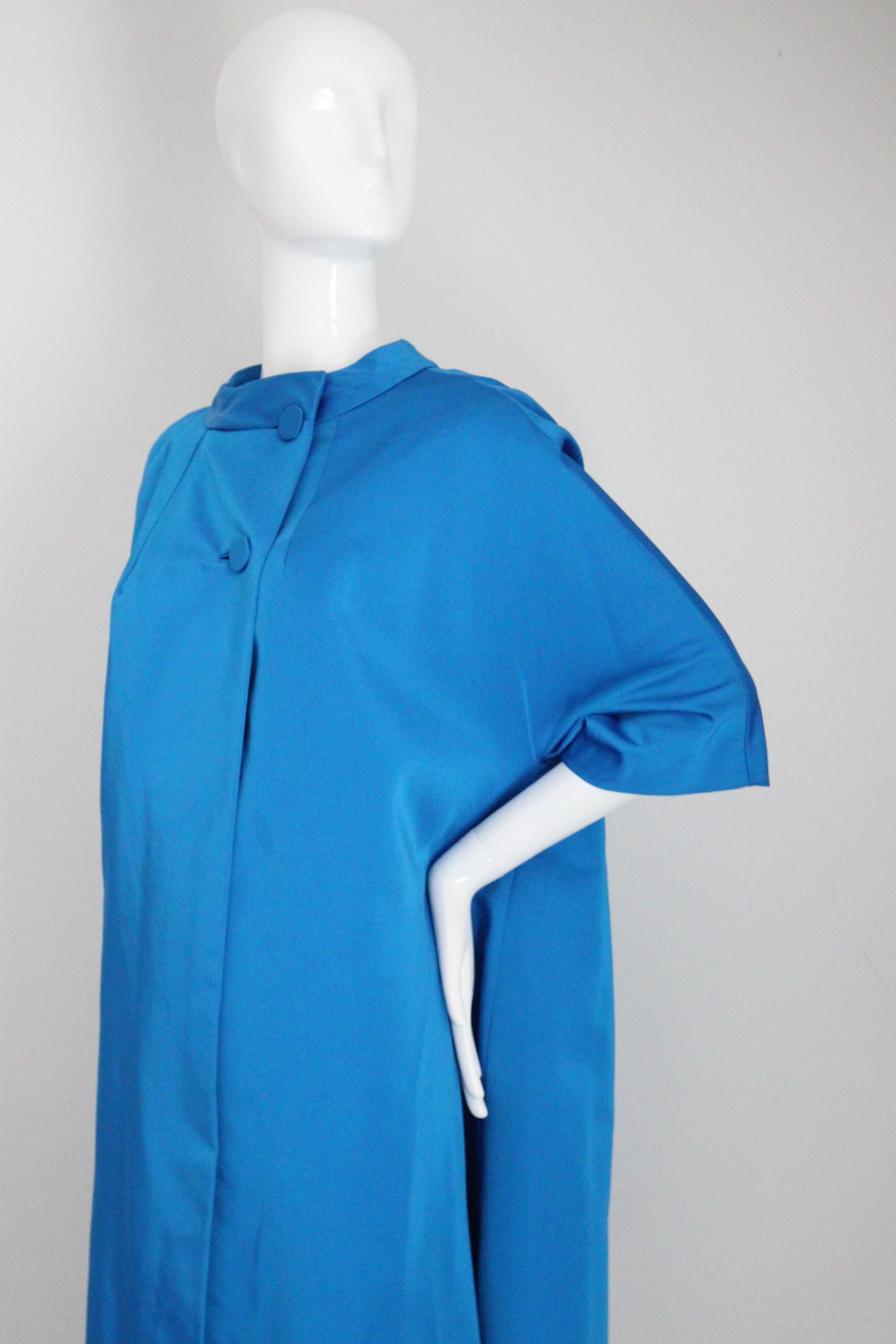 Plumífero vintage azul eléctrico de los años 60 Neiman Marcus UK 10-14 US 6-10 en venta 2