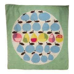 Vintage 1960's Emilio Pucci Large Silk Scarf With Fruit Motif