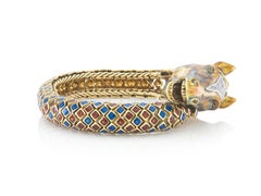 Vintage 1960s Enamel Horse Bracelet with Diamonds