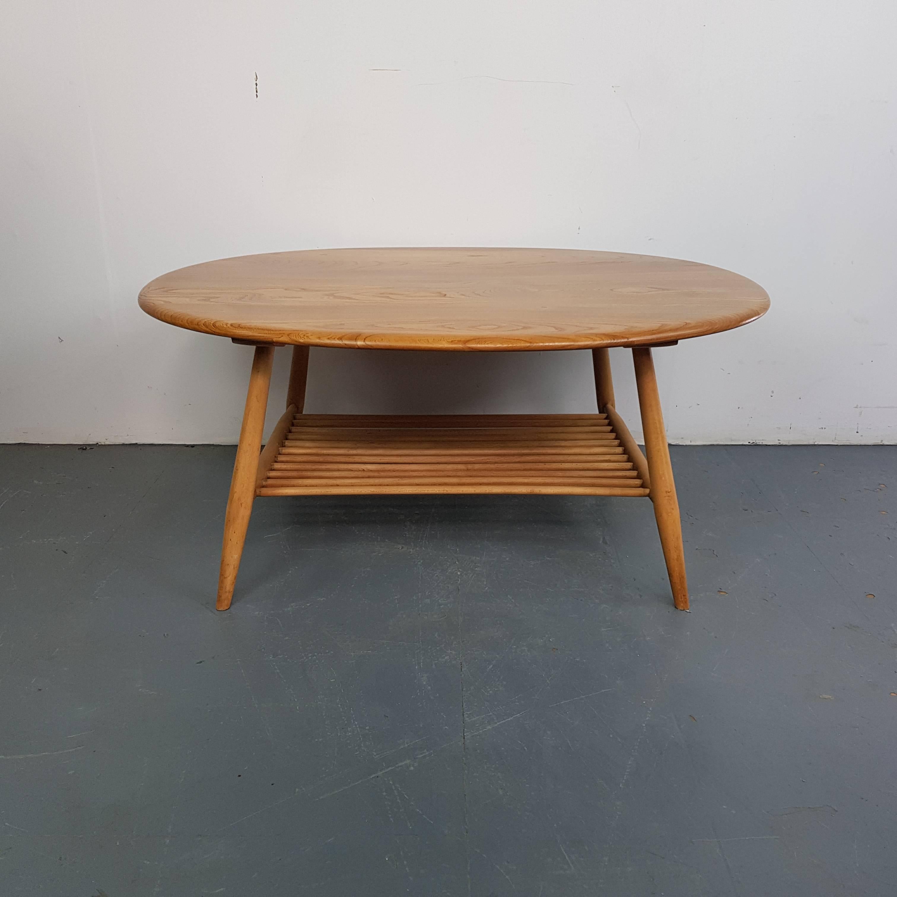 English Vintage Ercol Blonde Coffee Table, 1960s For Sale