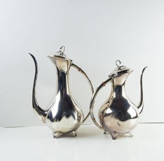 Vintage 1960's Eugen Ferner Silverplate Tea Coffee Set 5 Piece