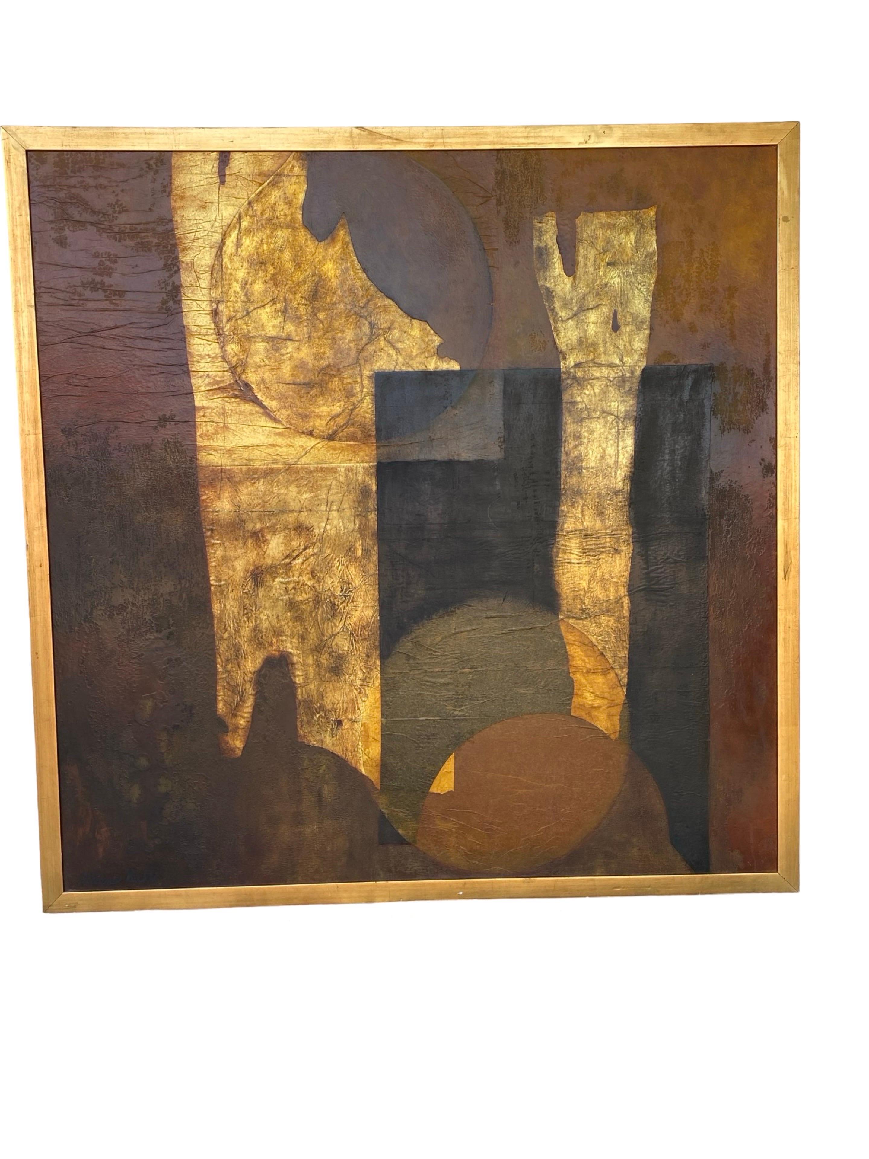 Hand-Painted Vintage 1960s Exhibition Large Original Abstract Award Winning Female Artist