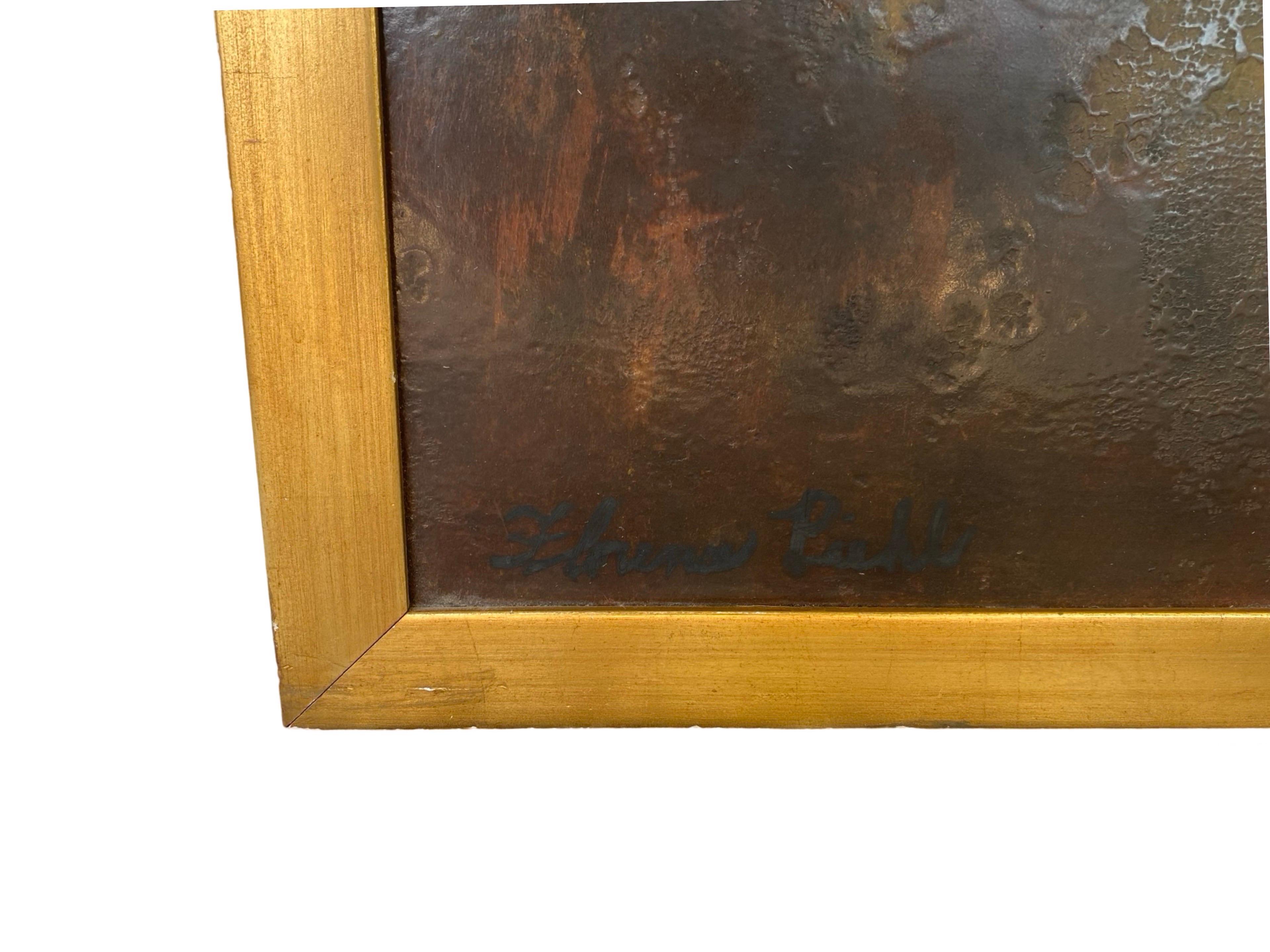 Vintage 1960s Exhibition Large Original Abstract Award Winning Female Artist In Good Condition In Palm Springs, CA