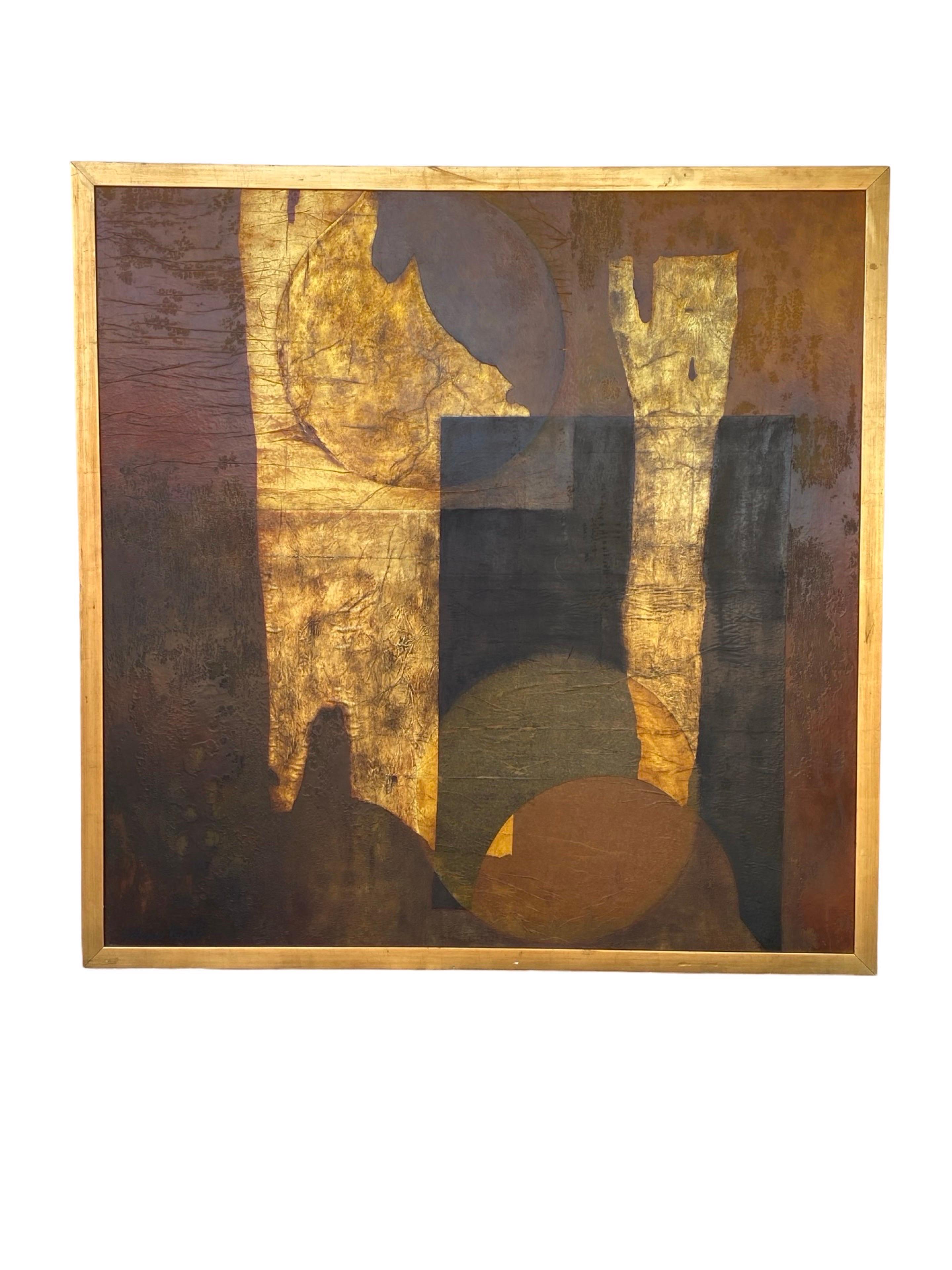 Wood Vintage 1960s Exhibition Large Original Abstract Award Winning Female Artist
