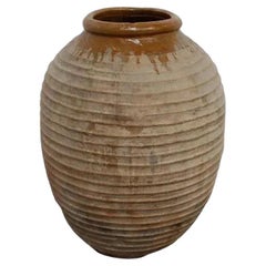 Extra large vase à huile grec en terre cuite vintage des années 1960