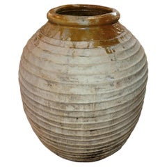 Extra large vase à huile grec en terre cuite vintage des années 1960