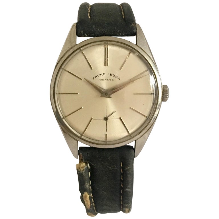 Vintage 1960s Favre Leuba Geneve Stainless Steel Mechanical Men S Watch For Sale At 1stdibs Get the best deals on favre leuba wristwatches. vintage 1960s favre leuba geneve stainless steel mechanical men s watch