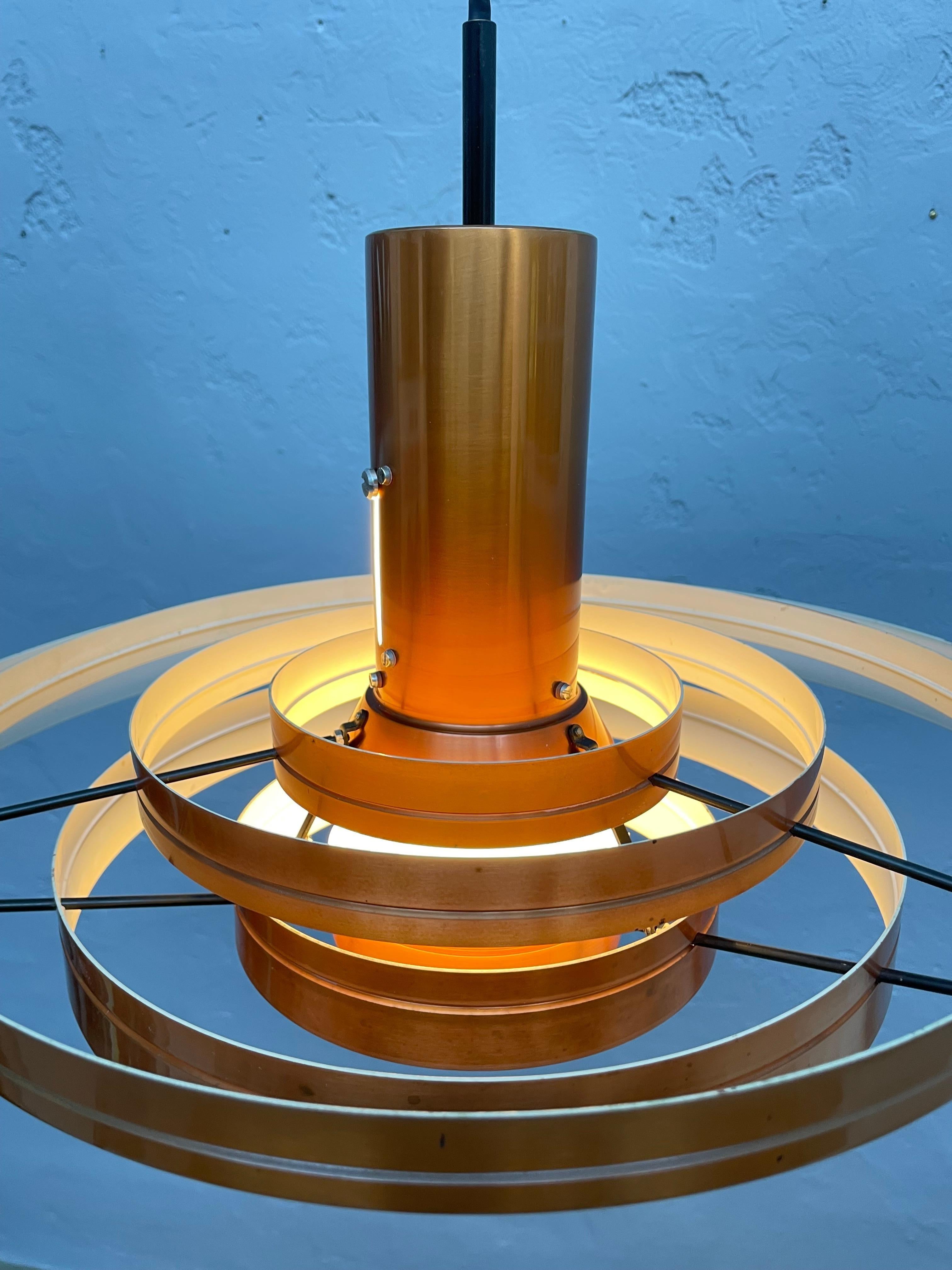 Danish Vintage 1960s  Fibonacci Pendant in Copper By Sofus Frandsen for Fog And Mørup For Sale