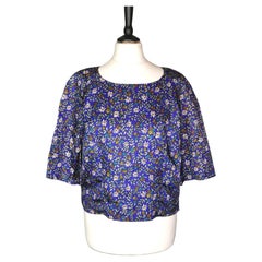 Retro 1960s Flower power cropped blouse