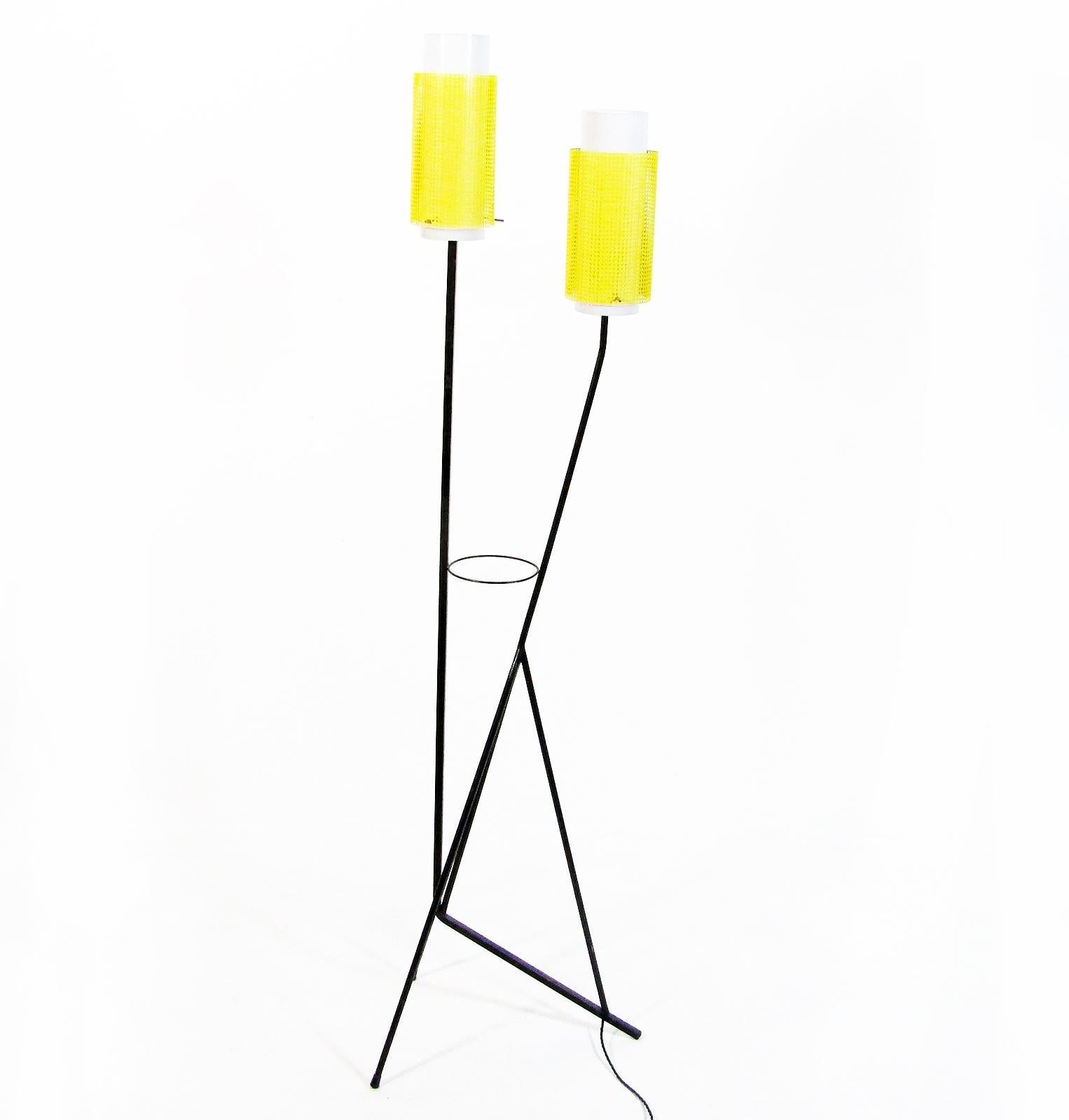 Mid-Century Modern Vintage 1960s French Lovers Modernist Floor Lamp Attrib. Mathieu Mategot For Sale