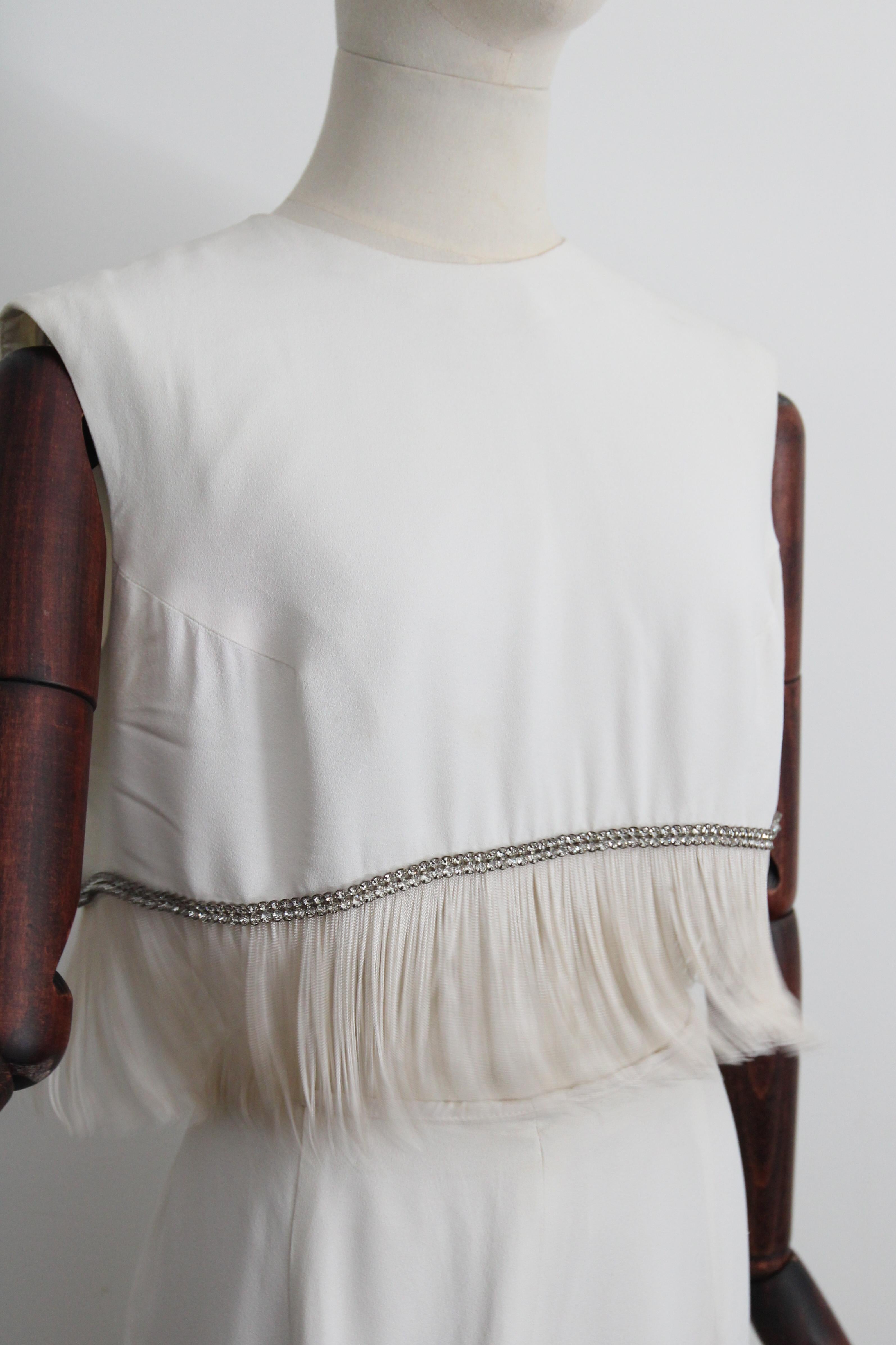 Vintage 1960's Fringed Blouse and Rhinestone Blouse genie trouser set UK 12 US 8 For Sale 6