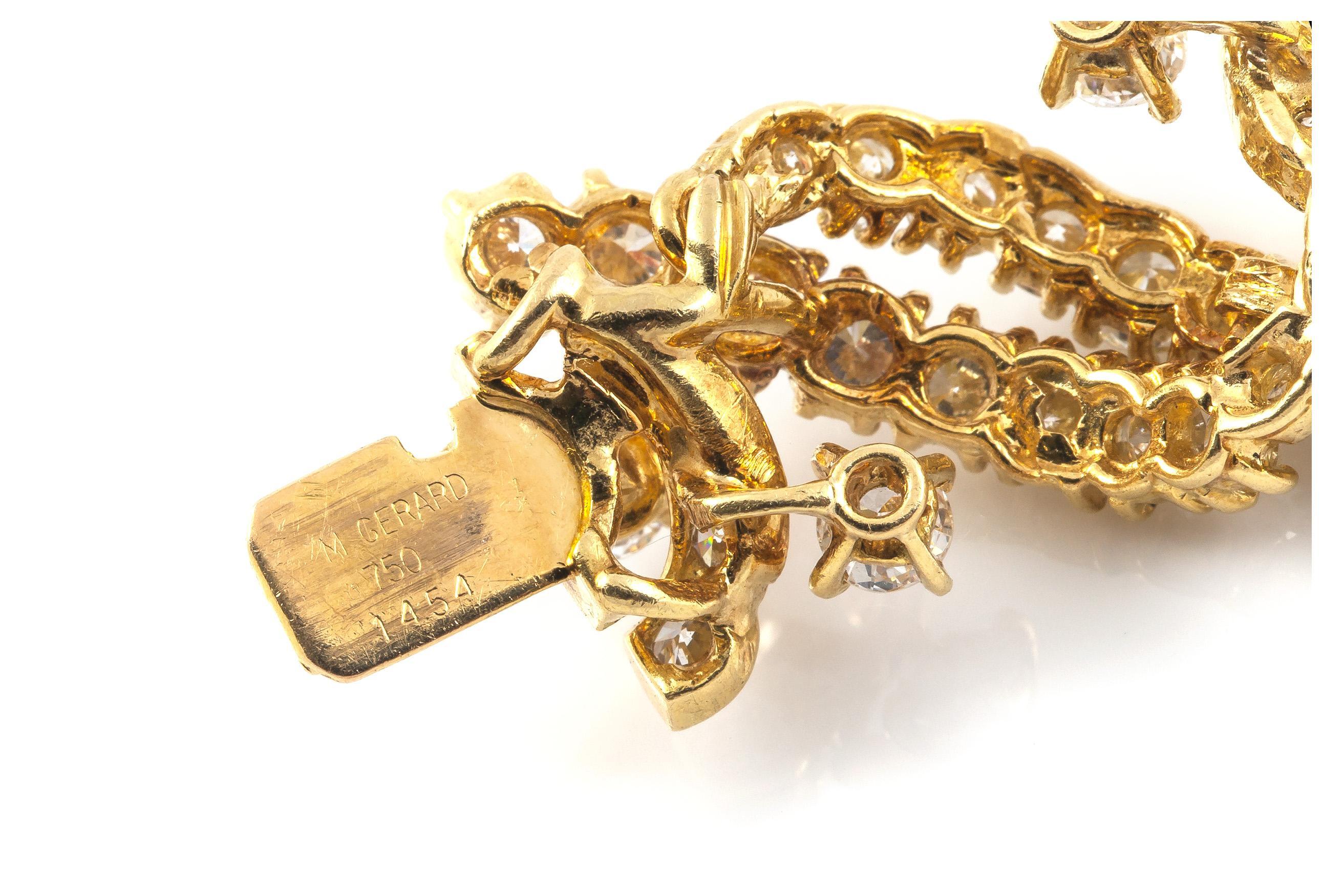Vintage 1960s Gerard 30.00 Carat Diamond Bracelet In Good Condition For Sale In New York, NY