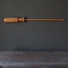 Vintage 1960s German Large Turned Wooden XL Display Model of Screwdriver nr 7
