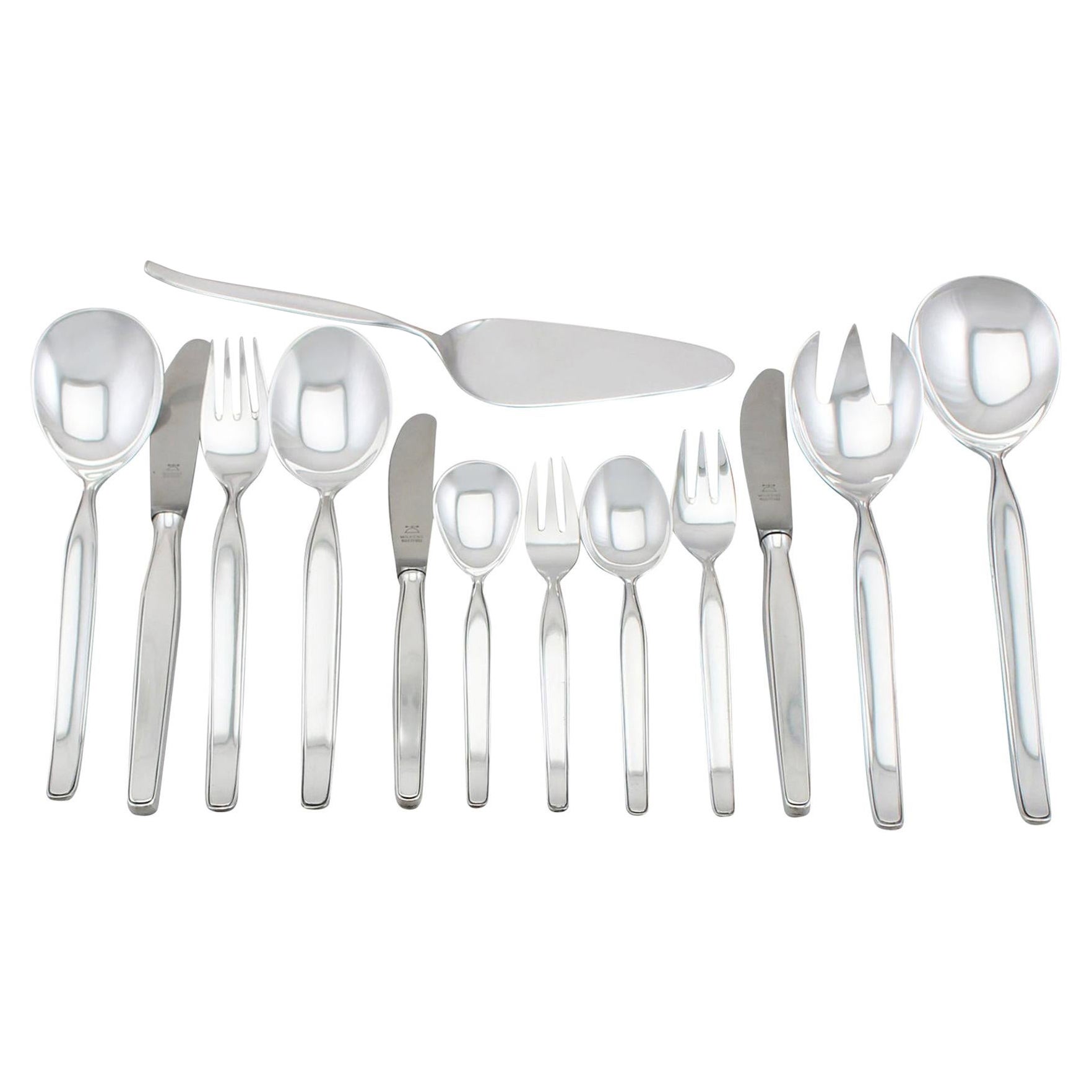 Vintage 1960s German Sterling Silver Canteen of Cutlery for 6 Persons