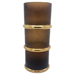 Vintage 1960s Glas Zylinder Vase