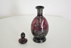 Vintage 1960s Glass Liquor Bottle - Elegant Italian Barware Accent
