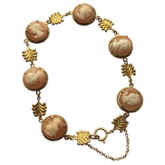 Vintage 1960’s Gold and Cameo Bracelet