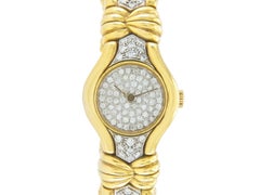 Vintage 1960s Gold and Diamond Watch Cuff