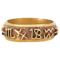 Fascia Zodiac d'epoca 1960 in oro e smalto