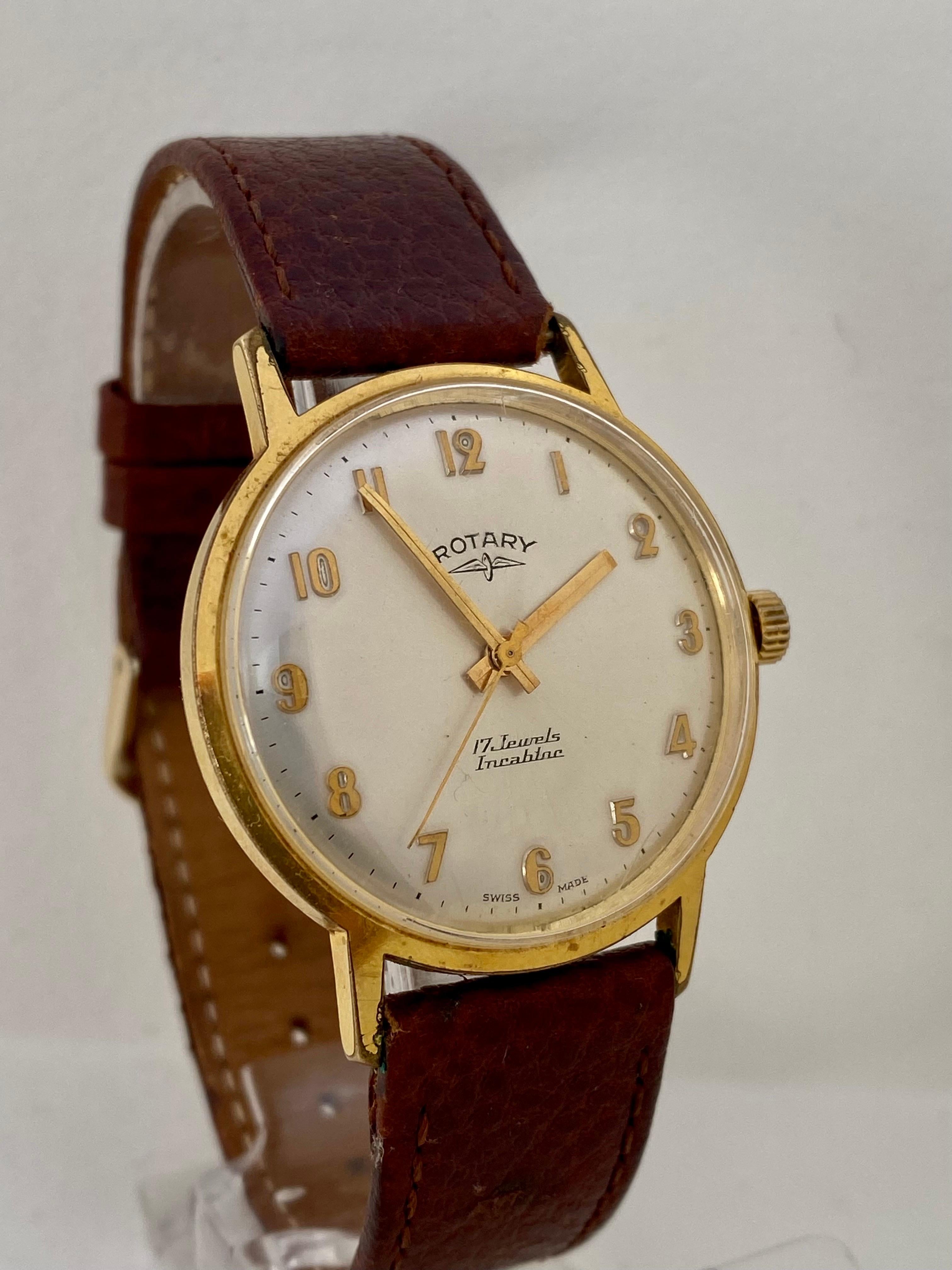 Vintage 1960’s Gold Plated and SS Back with Swift Second Rotary Mechanical Watch 3