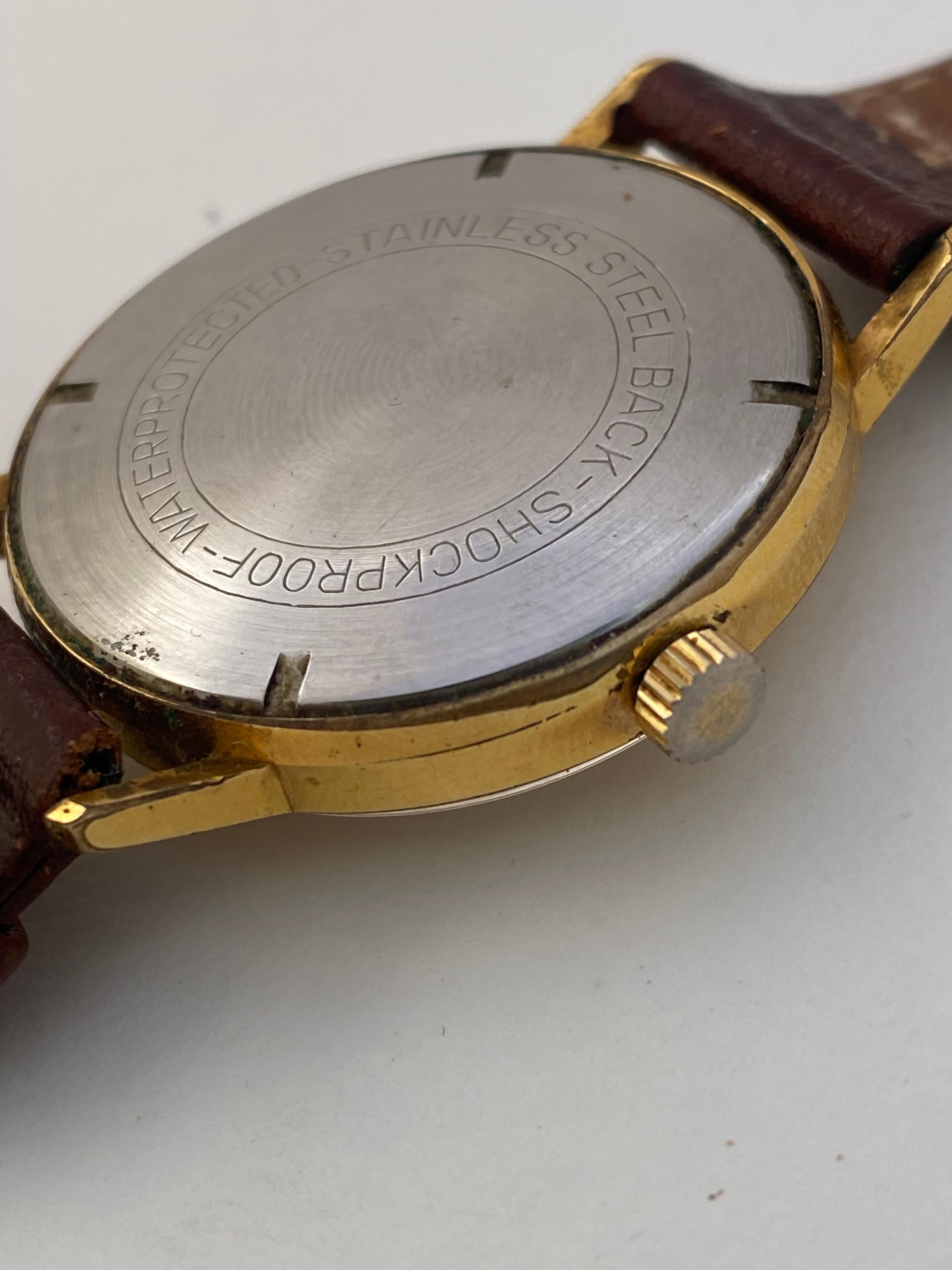 Vintage 1960’s Gold Plated and SS Back with Swift Second Rotary Mechanical Watch In Good Condition In Carlisle, GB