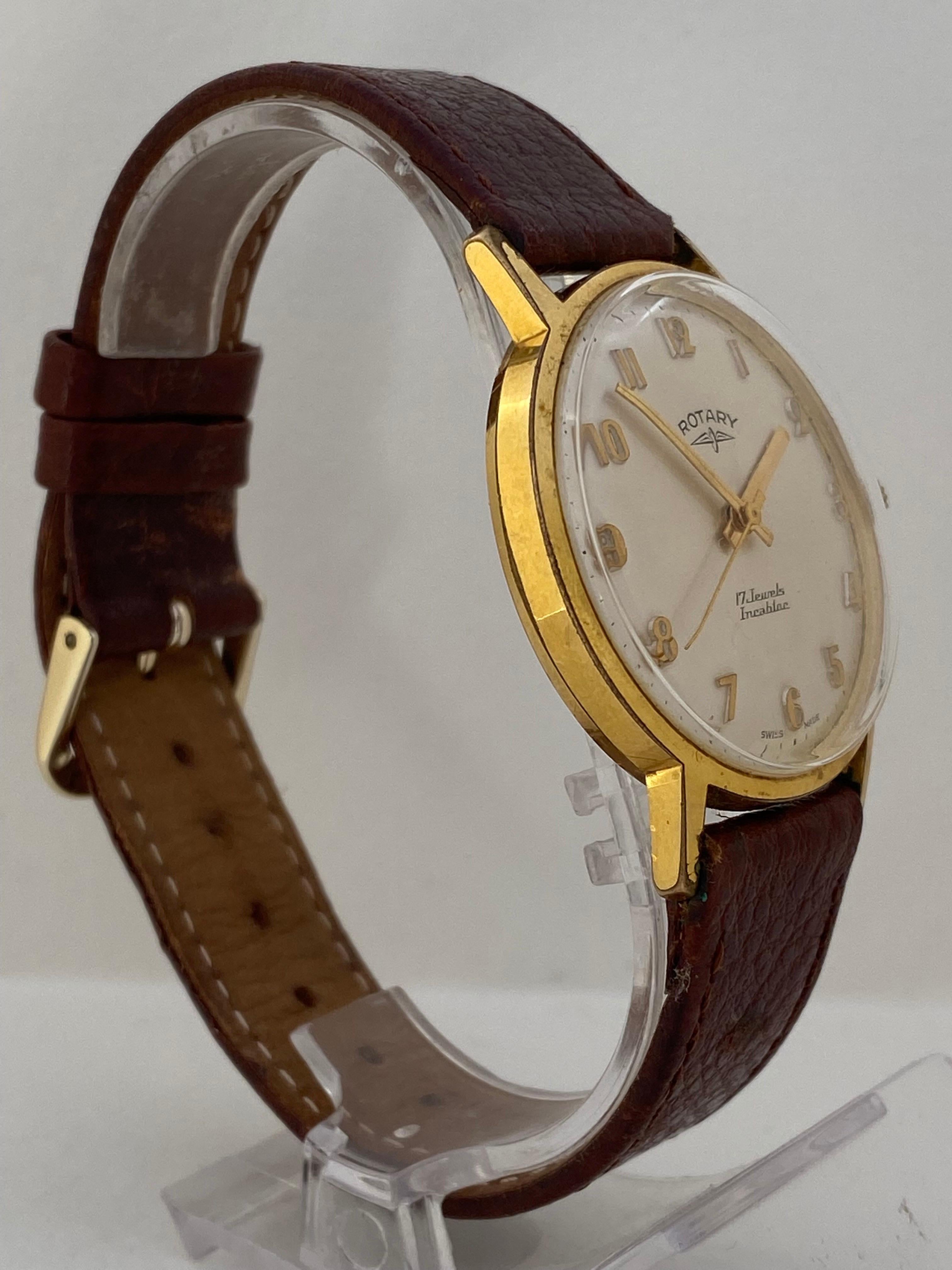 Vintage 1960’s Gold Plated and SS Back with Swift Second Rotary Mechanical Watch 2