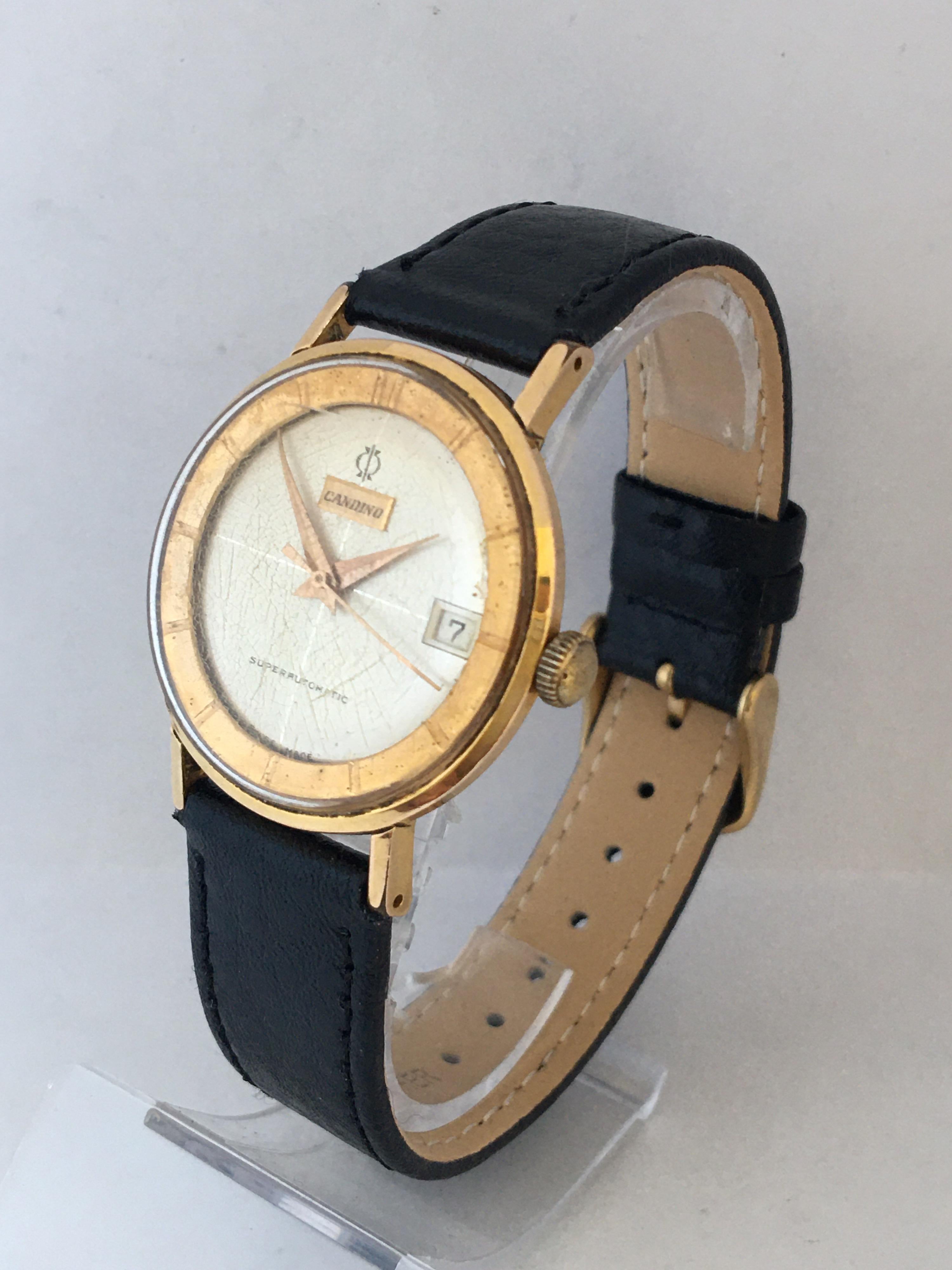 Vintage 1960er Jahre vergoldet und Edelstahlboden automatische Schweizer Uhr im Zustand „Gut“ im Angebot in Carlisle, GB