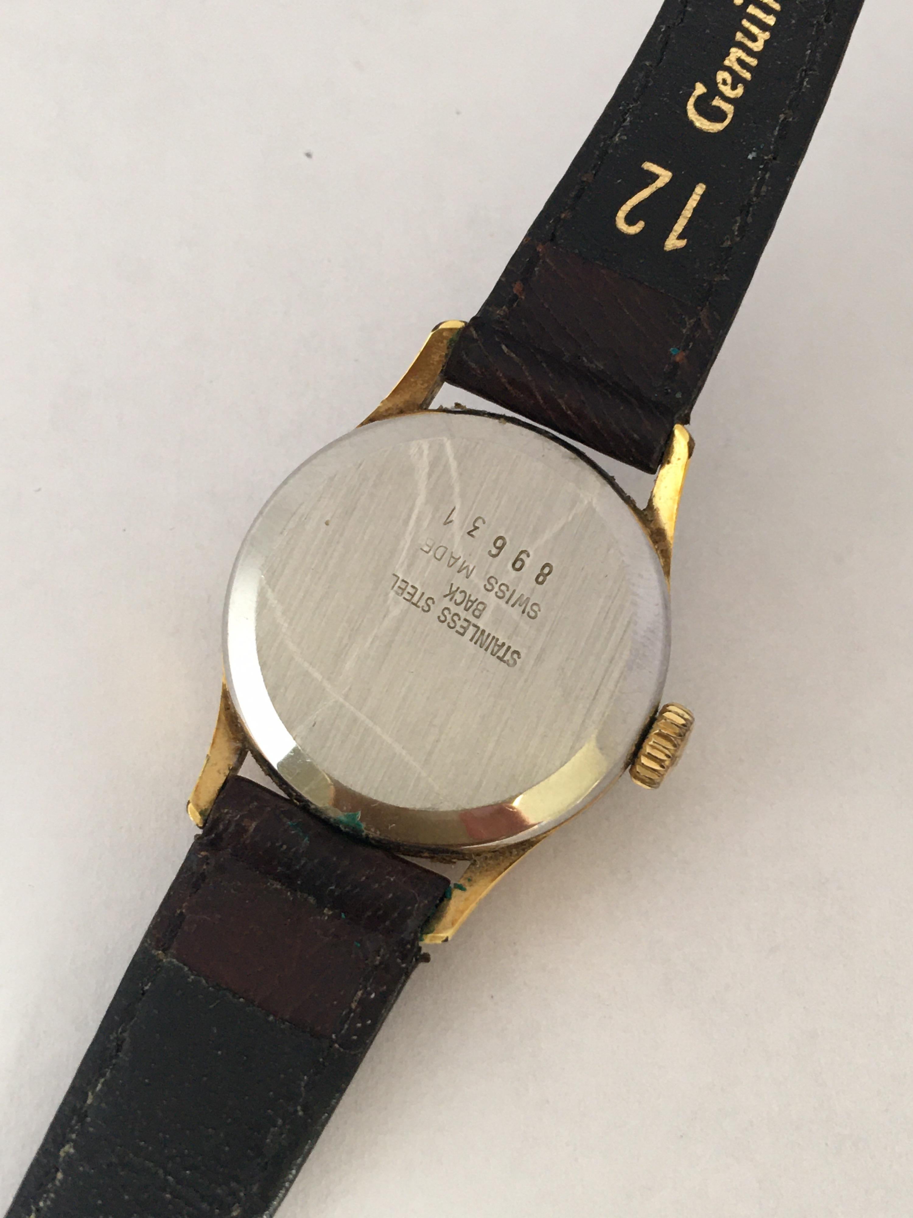 Vintage 1960s Gold-Plated and Stainless Steel Back Rone Ladies Mechanical Watch In Good Condition In Carlisle, GB
