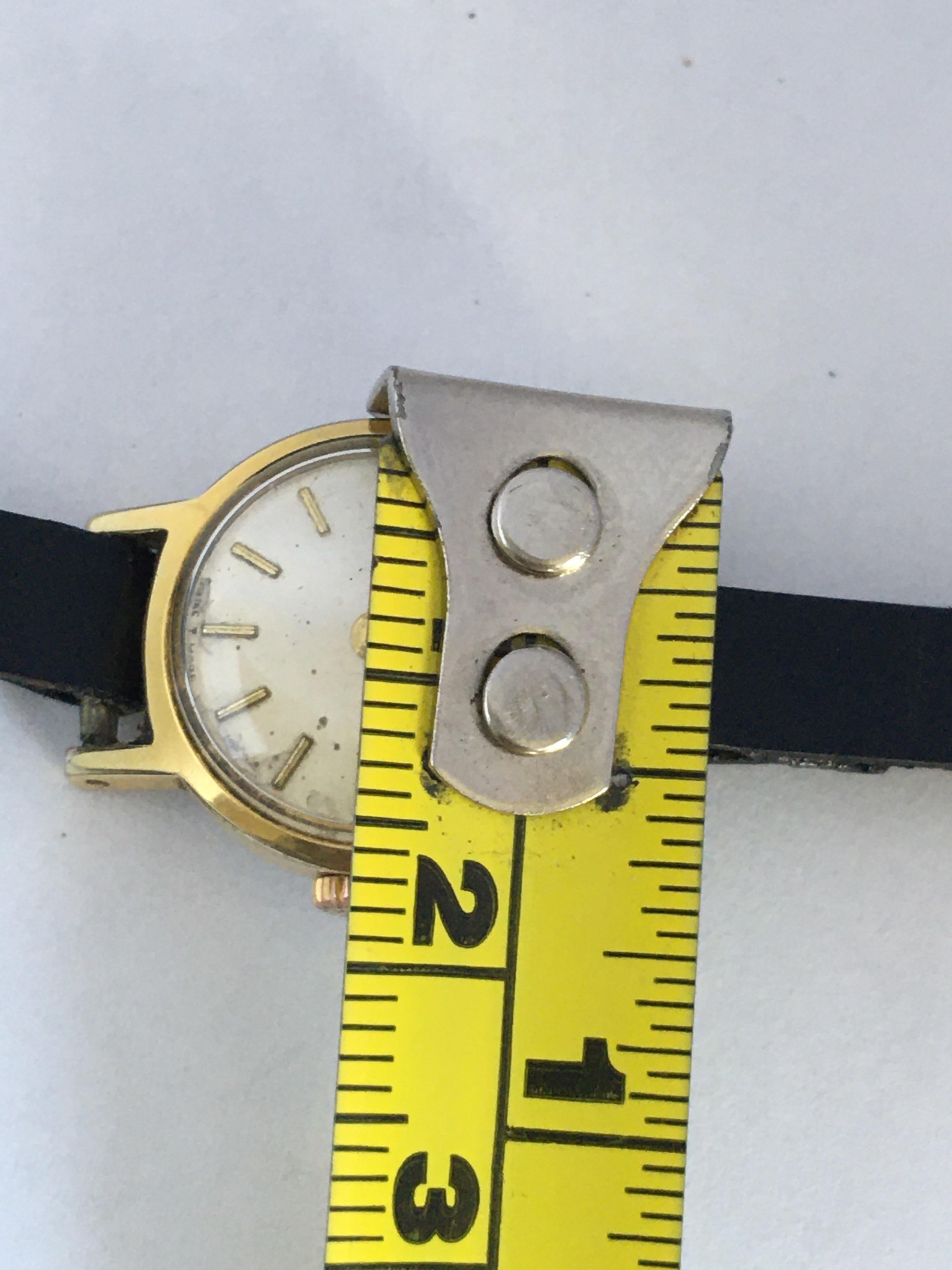 Vintage 1960s Gold-Plated and Stainless Steel TISSOT Ladies Mechanical Watch For Sale 3