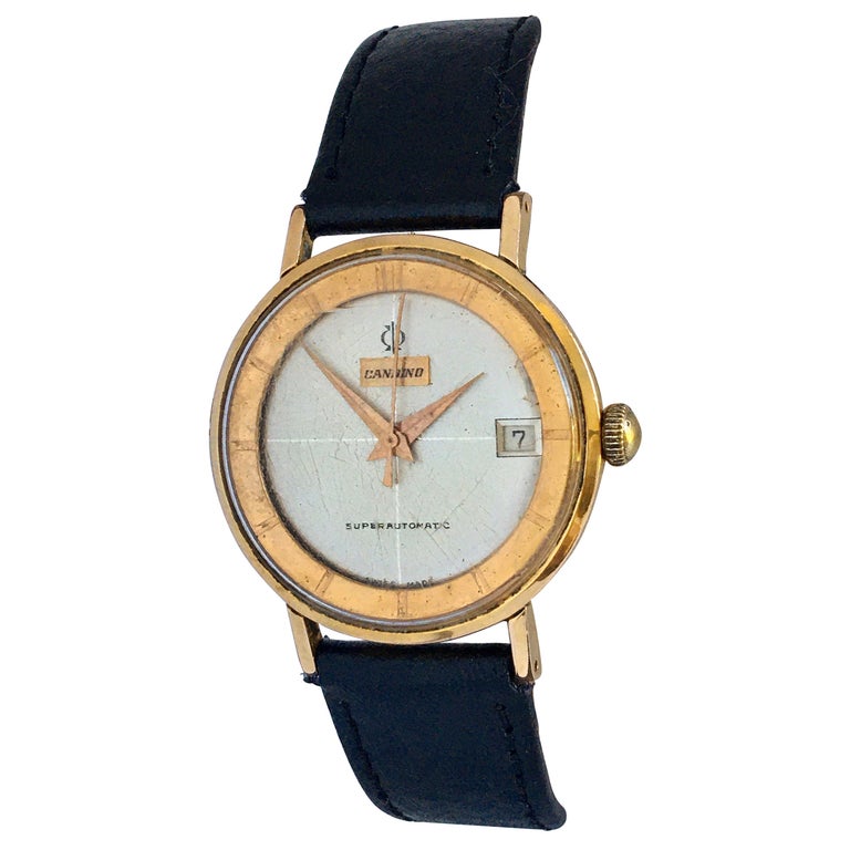 Vintage 1960s GoldPlated Automatic Swiss Watch For Sale at 1stDibs