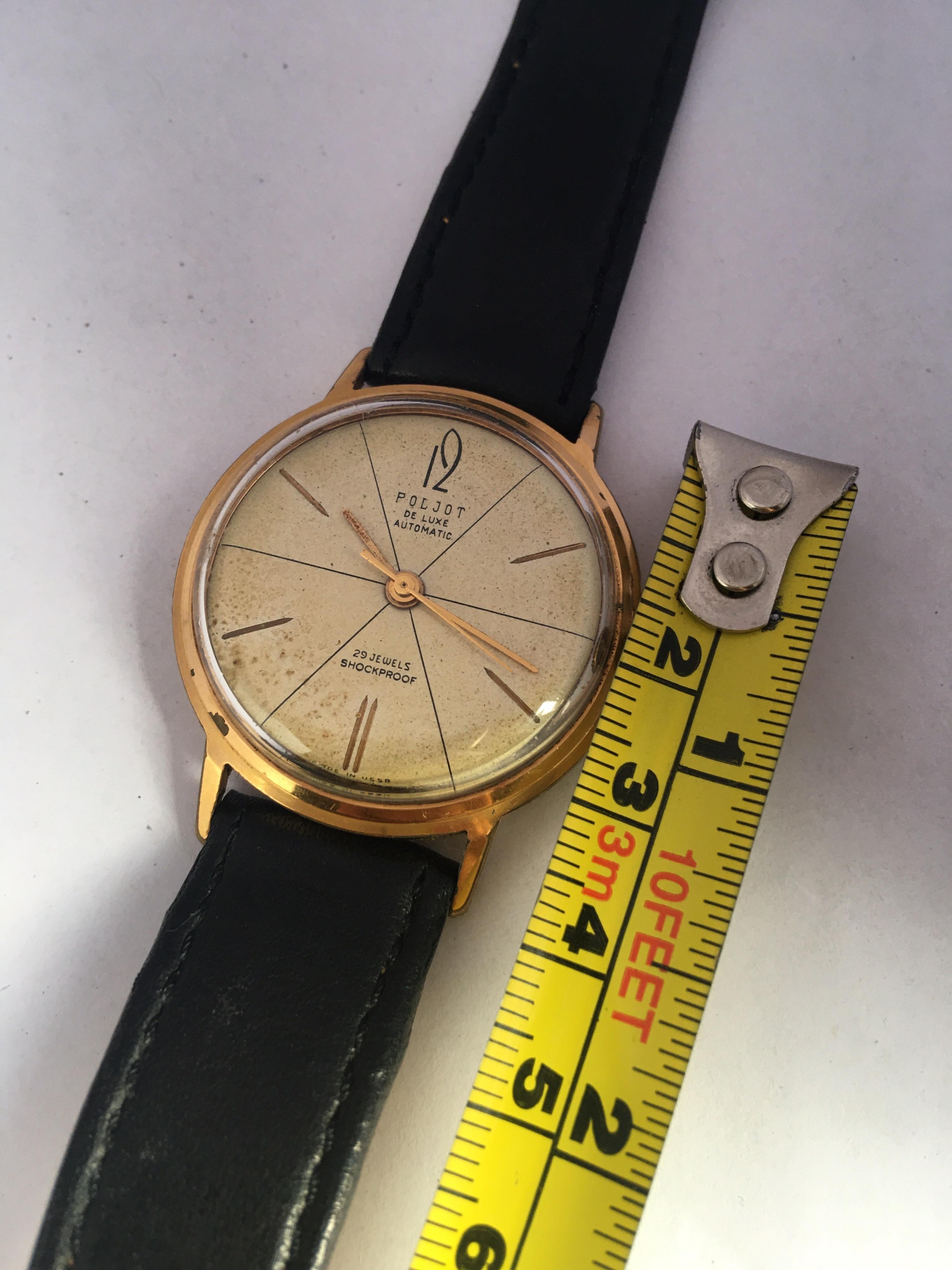 Vintage 1960s Gold-Plated Poljot 29 Jewels Automatic Watch 5