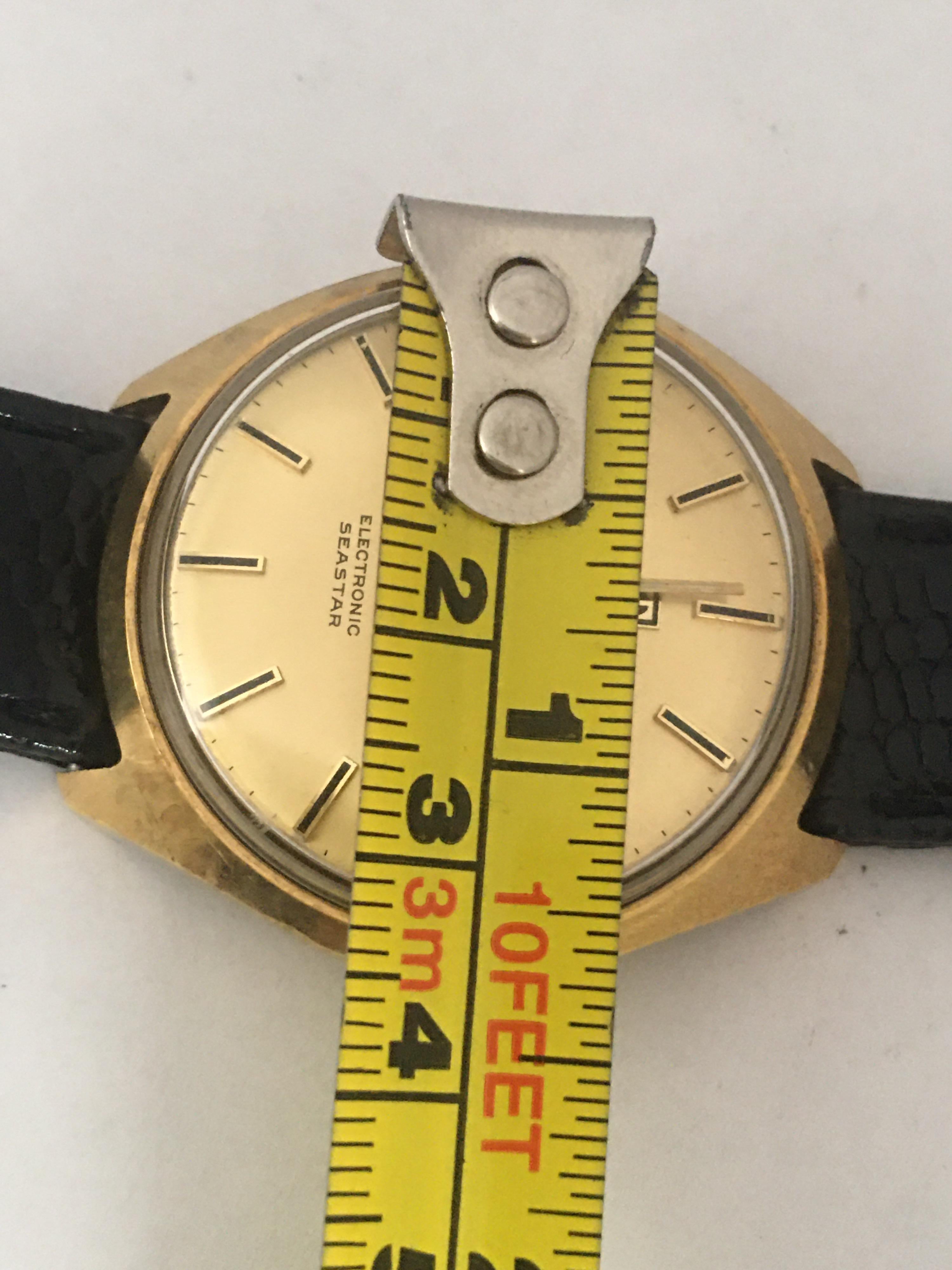 Women's or Men's Vintage 1960s Gold-Plated TISSOT Electronic Seastar Watch For Sale