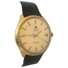 Montre électronique Seastar TISSOT vintage plaquée or, années 1960