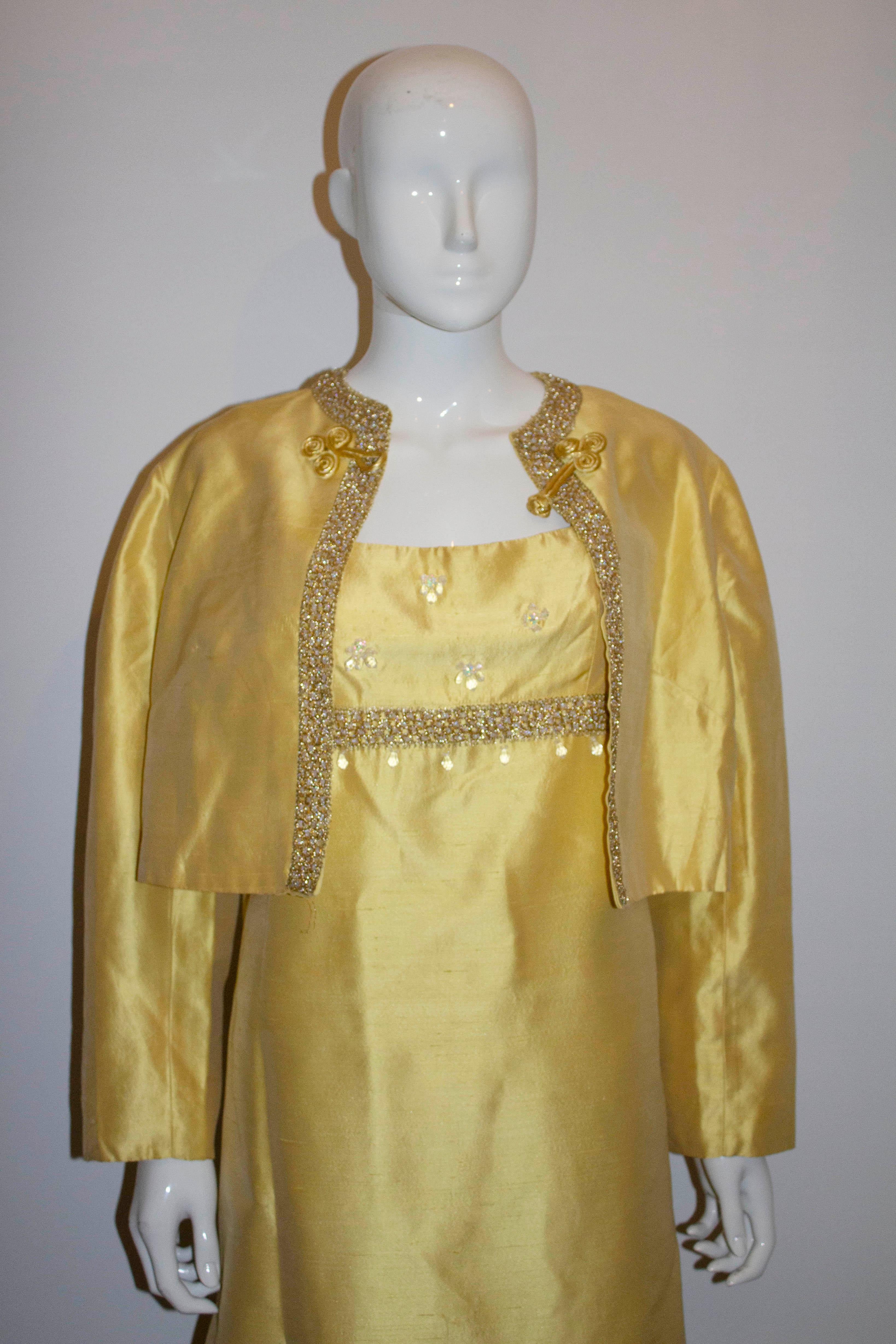 Vintage 1960's Gown with matching bolero 1