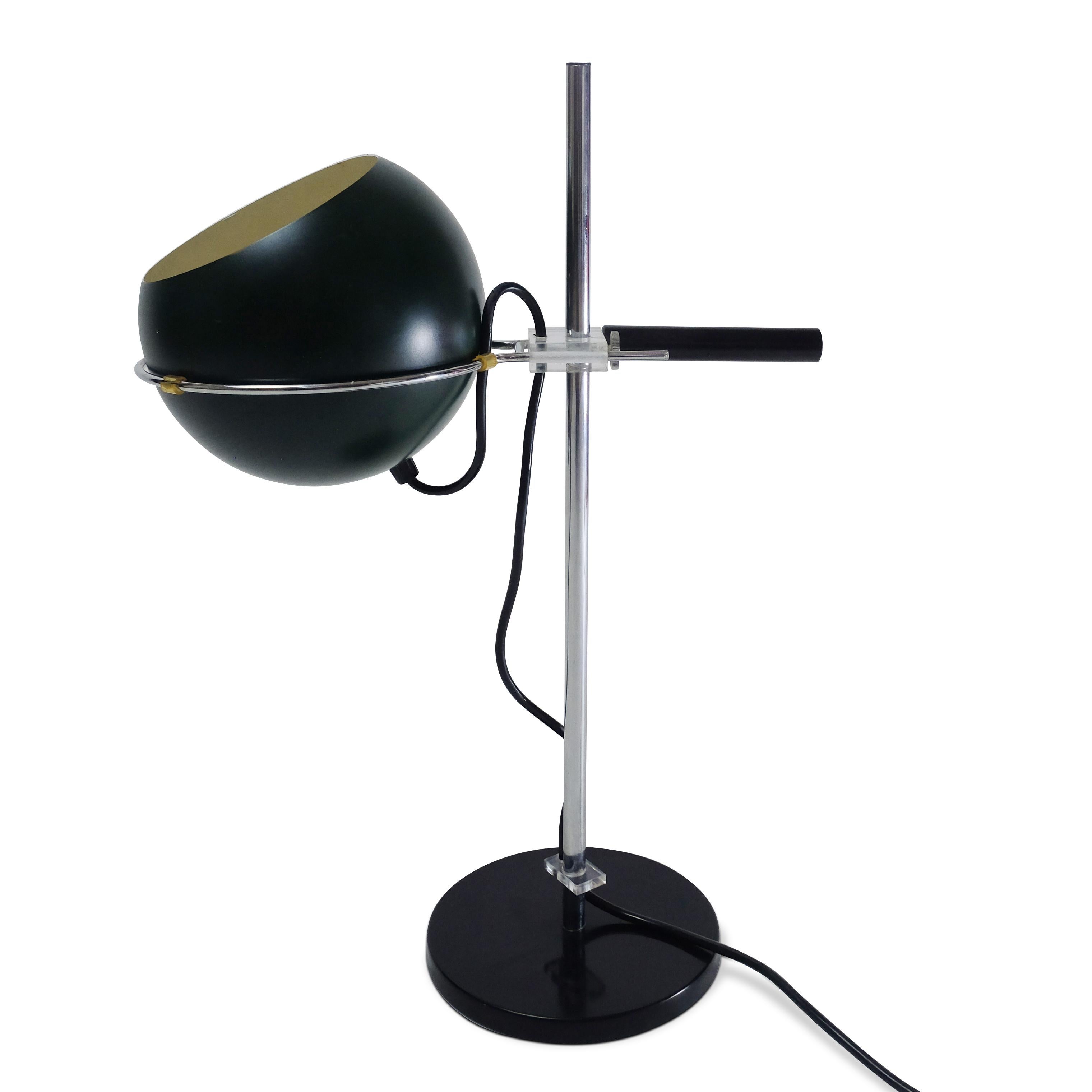 Mid-Century Modern Vintage 1960s Green Desk Lamp by GEPO Amsterdam For Sale