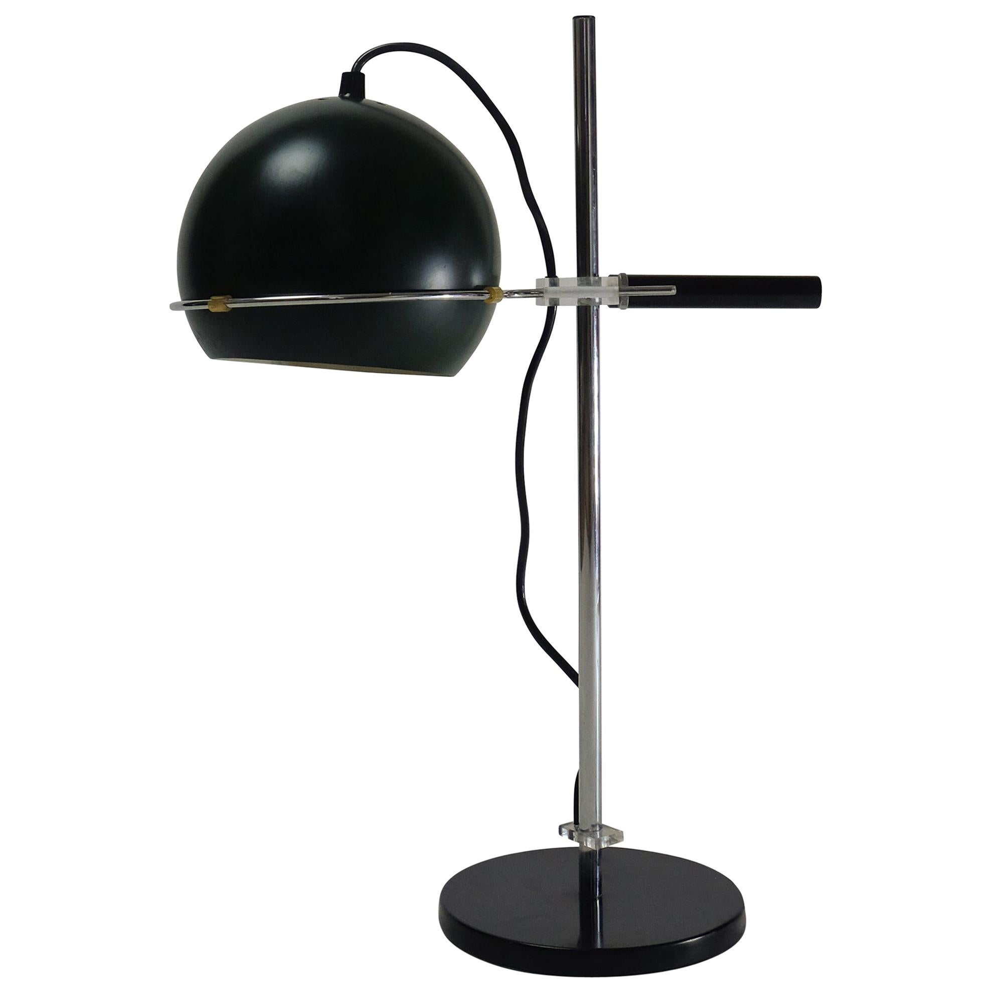 Vintage 1960s Green Desk Lamp by GEPO Amsterdam For Sale