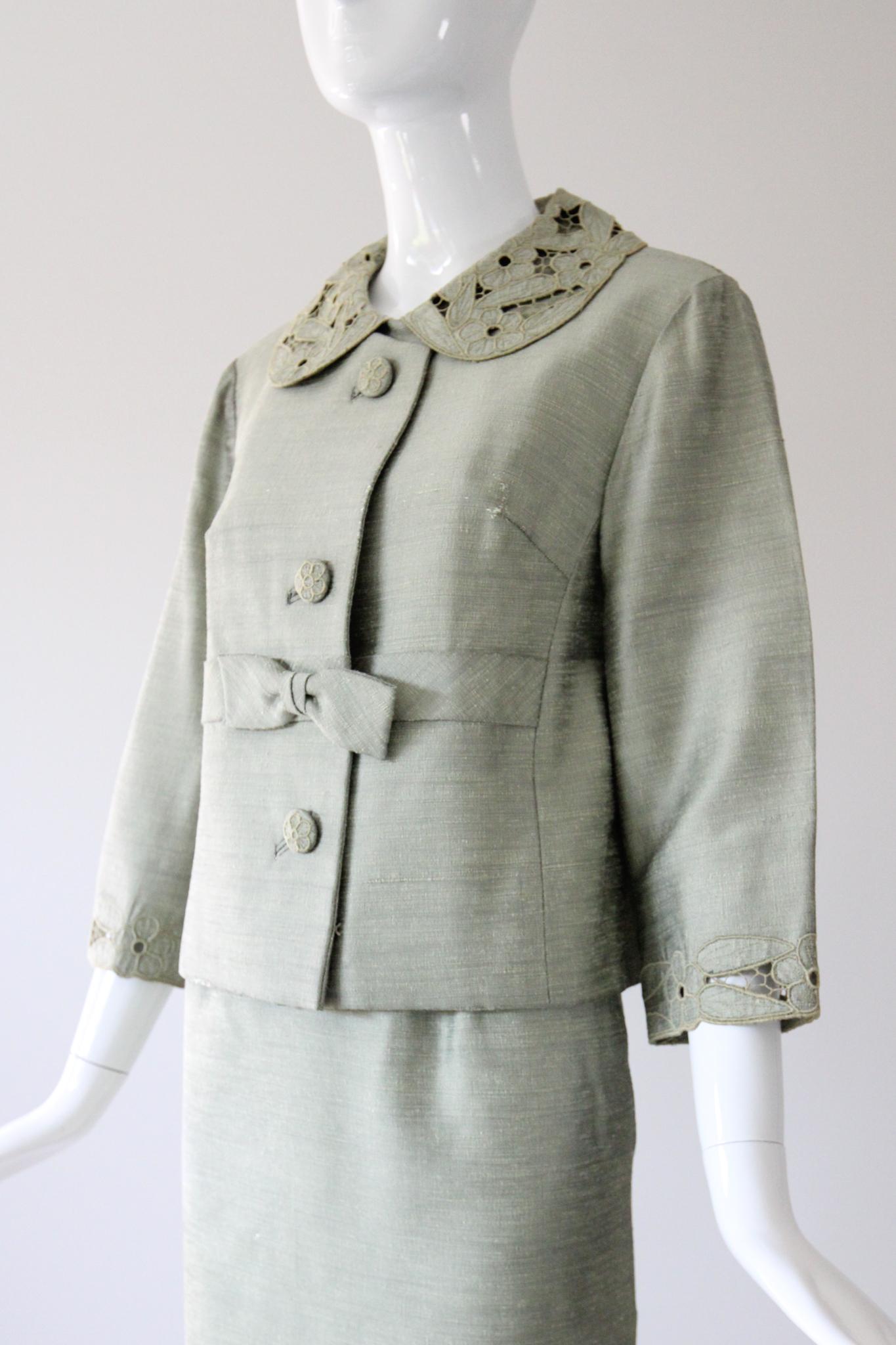 Vintage 1960's Greene & Greene Greene & Greene, abito con gonna Vintage 1960's Suit UK 8-10 US 4-6 in vendita 3