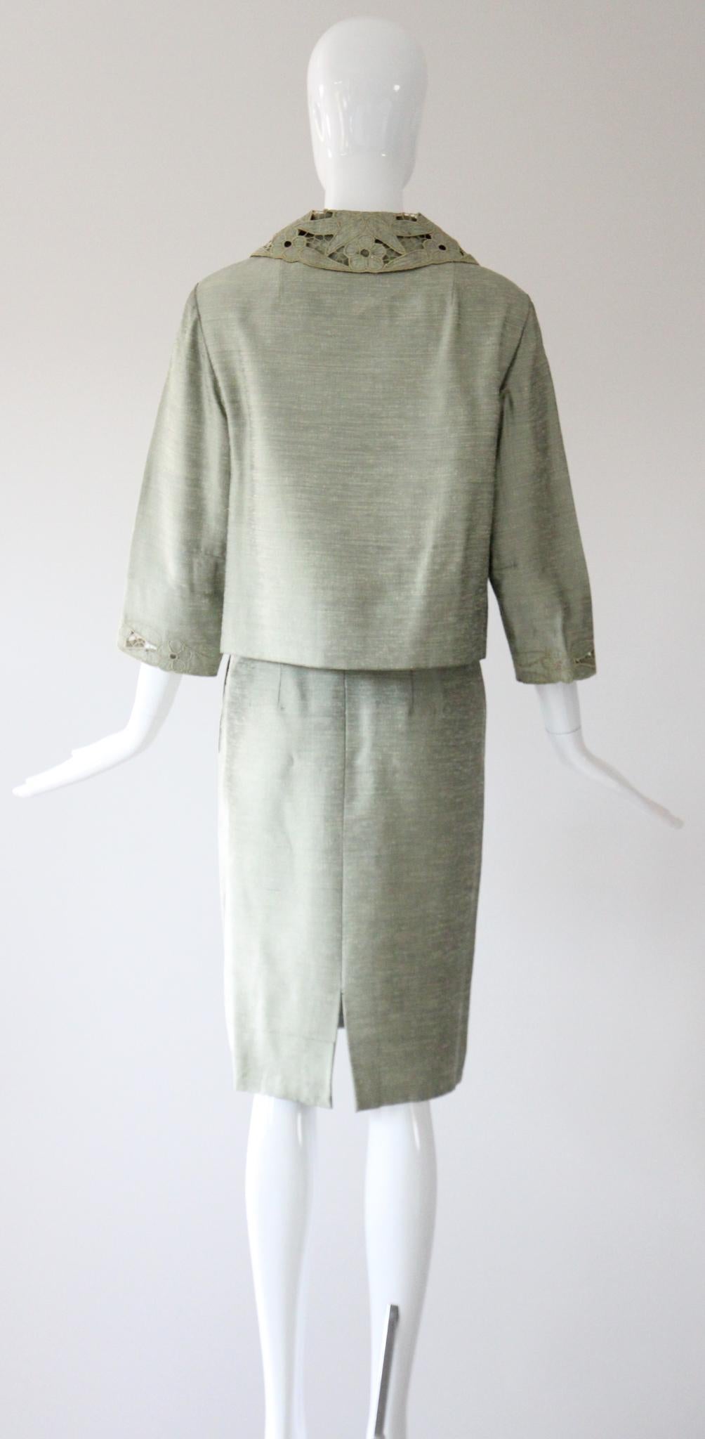 Vintage 1960's Greene & Greene Greene & Greene, abito con gonna Vintage 1960's Suit UK 8-10 US 4-6 in vendita 4