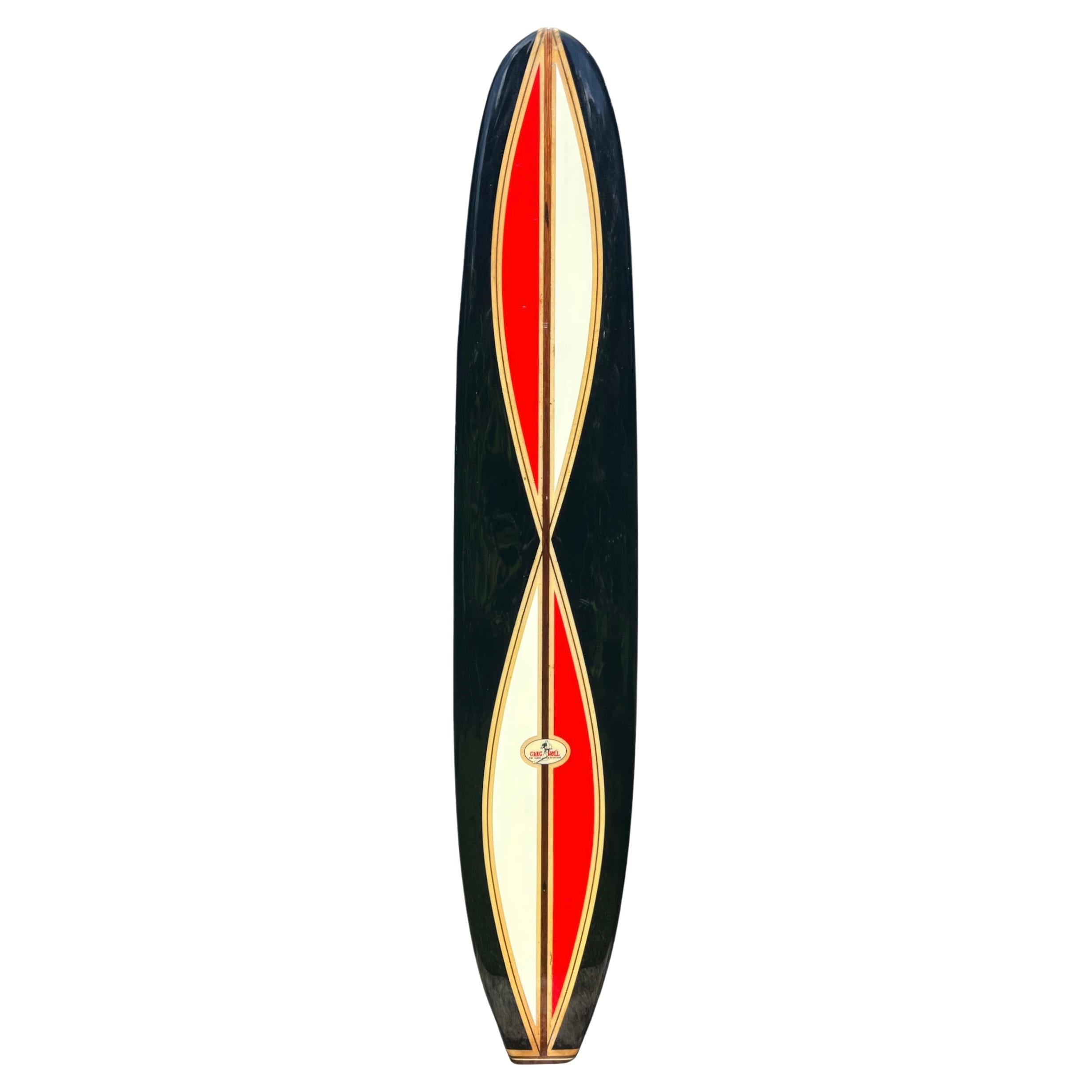 1960s Vintage Greg Noll curved “S” Stringer Longboard