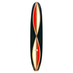 Longboard vintage anni '60 Greg Noll curvo con corde a S