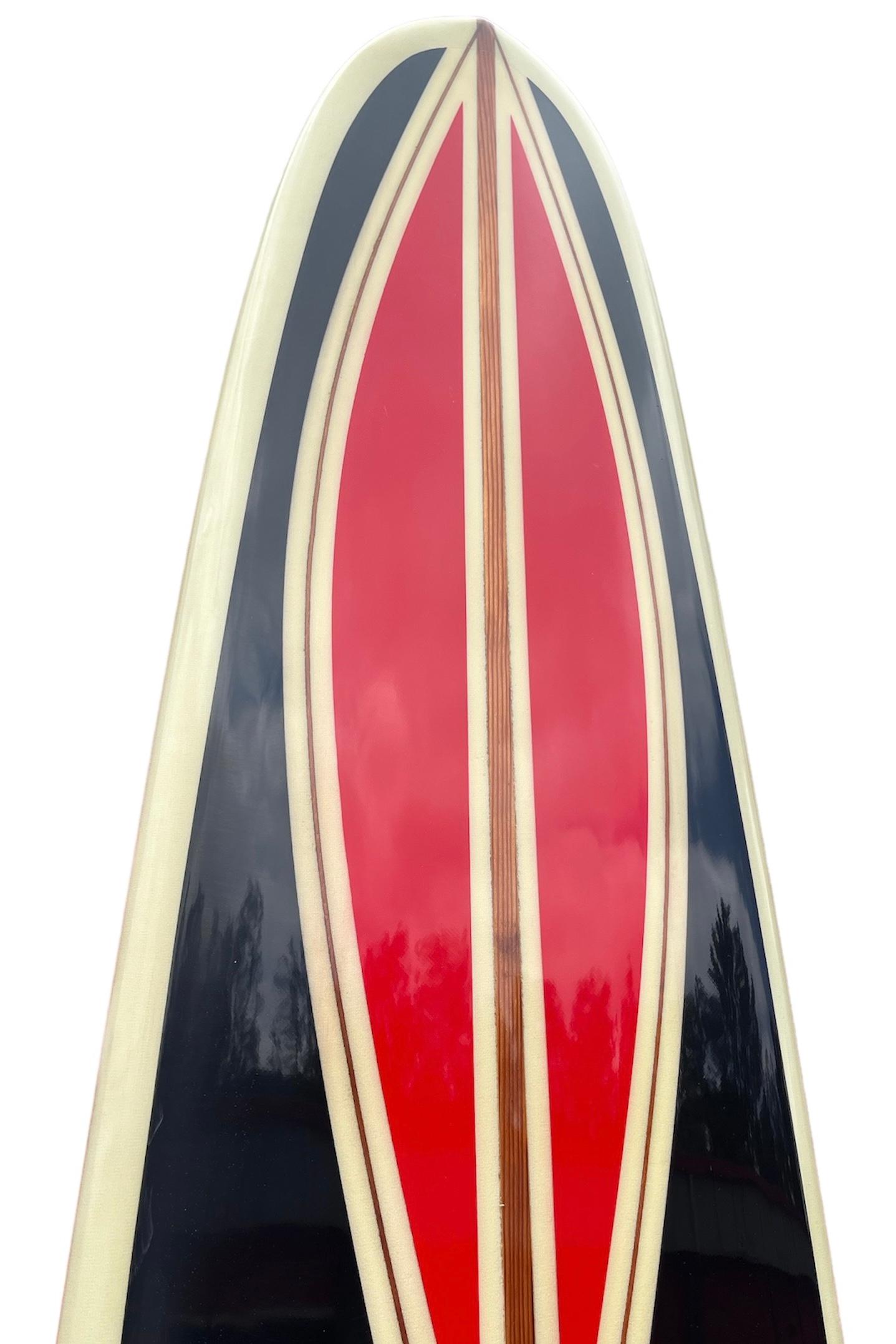 American Vintage 1960s Greg Noll “S” stringer model longboard