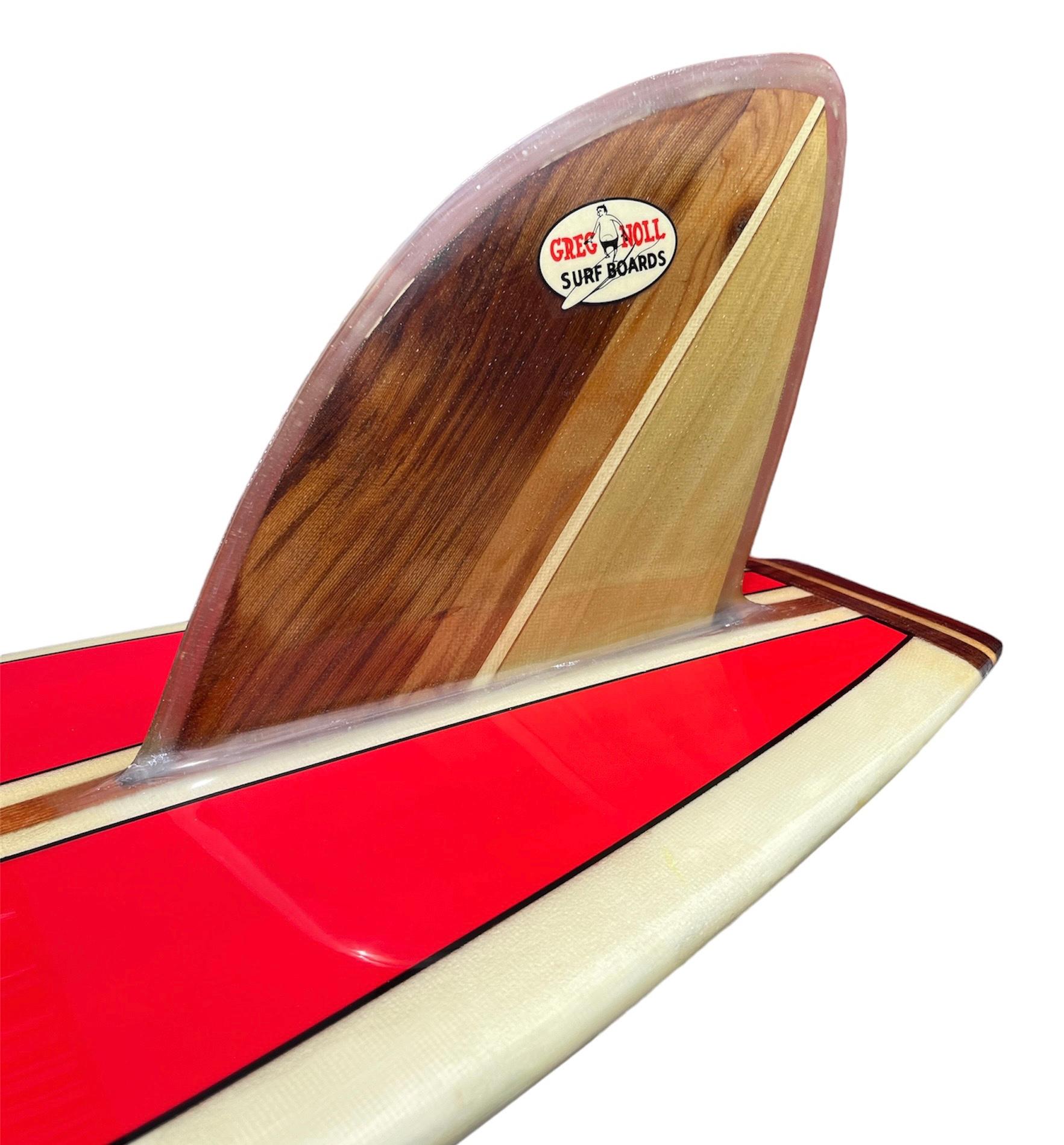 Mid-20th Century Vintage 1960s Greg Noll “S” stringer model longboard