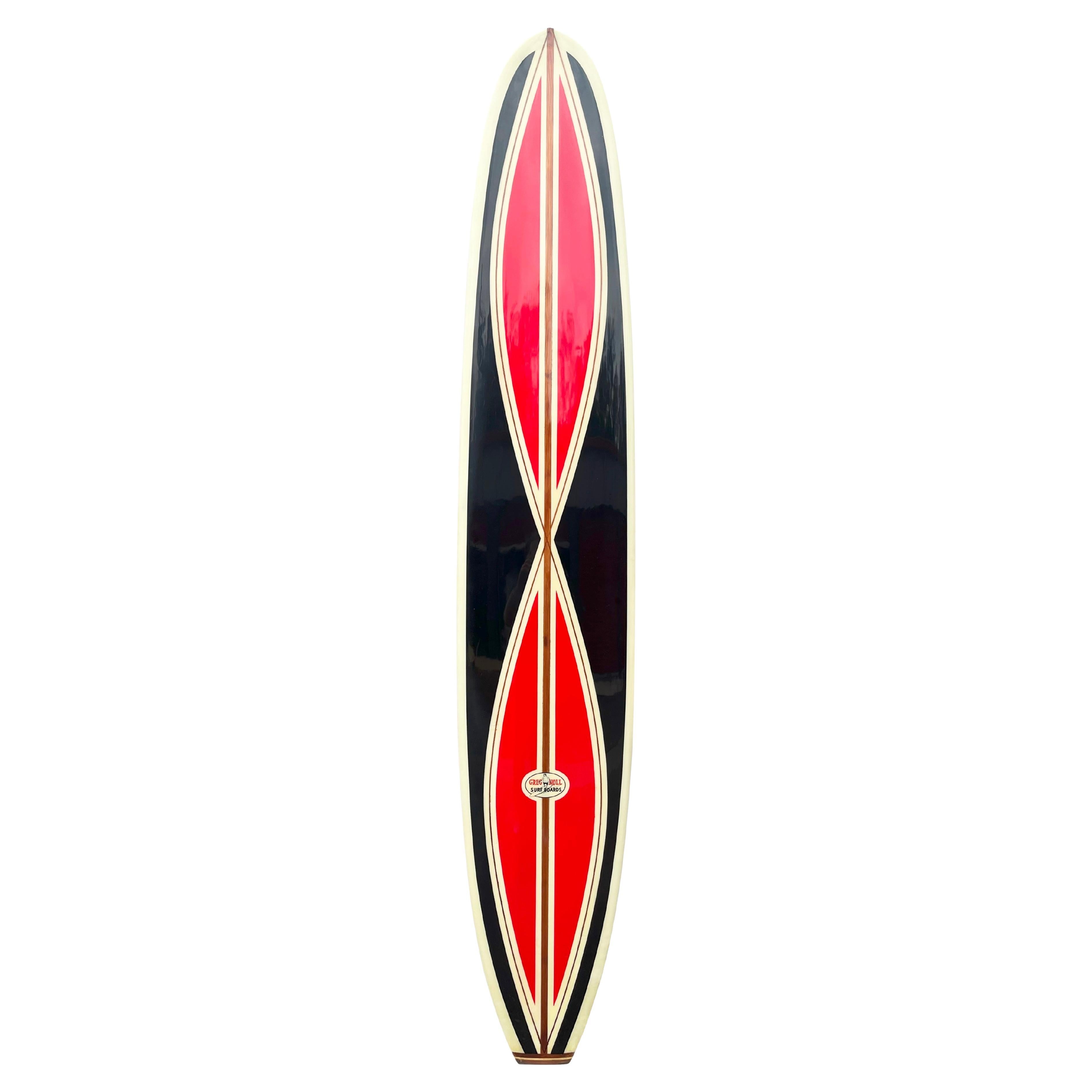 Vintage 1960s Greg Noll “S” stringer model longboard